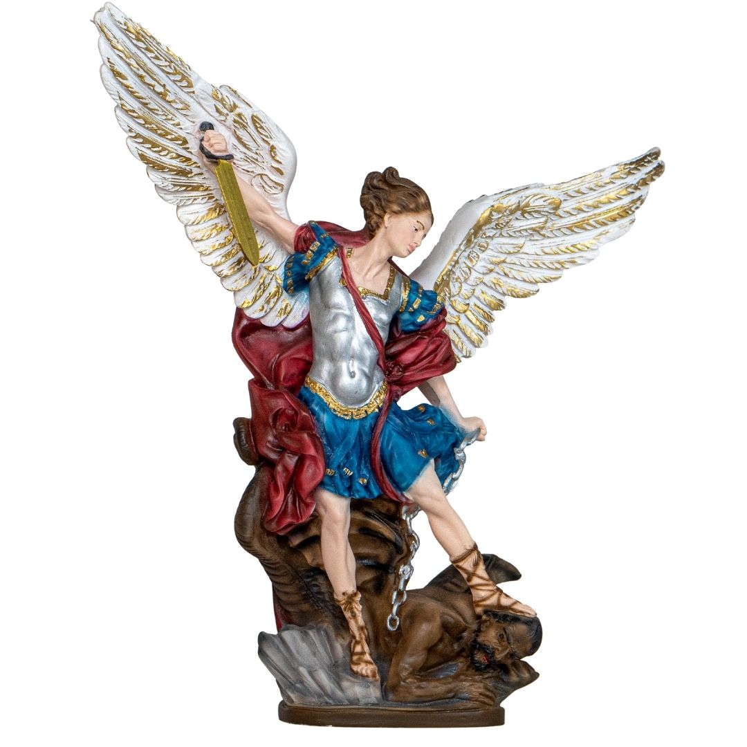 The Faith Gift Shop Saint Michael The Archangel statue - Hand Painted in  Italy - Our Tuscany Collection - Estatua de San Miguel Arcangel