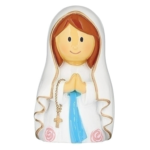 Roman 14337 Our Lady of Lourdes Figurine, 3-inch Height, Multicolor