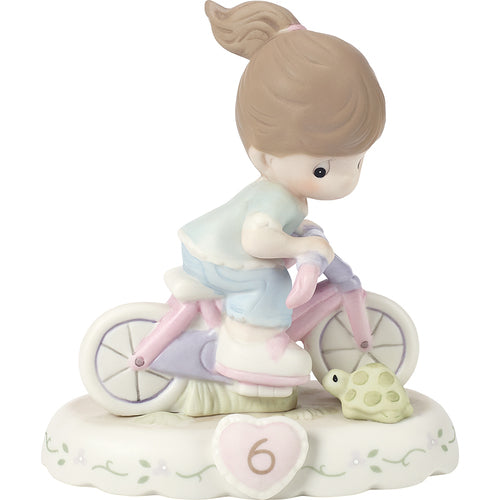 Precious Moments Growing In Grace, Age 6 Girl Bisque Porcelain Figurine