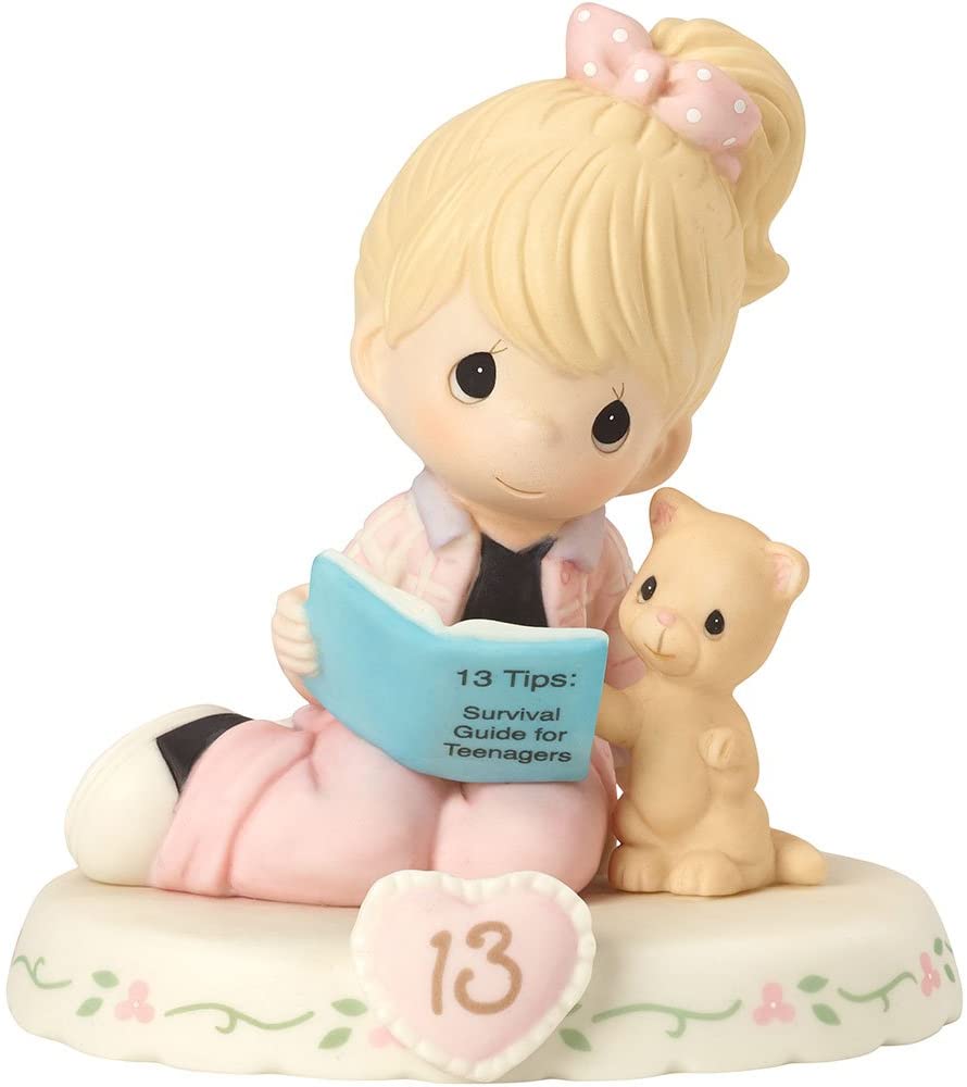 Precious Moments Growing In Grace, Age 13, Bisque Porcelain Figurine