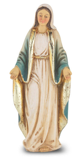 4" Our Lady of Grace Hand Painted Statue