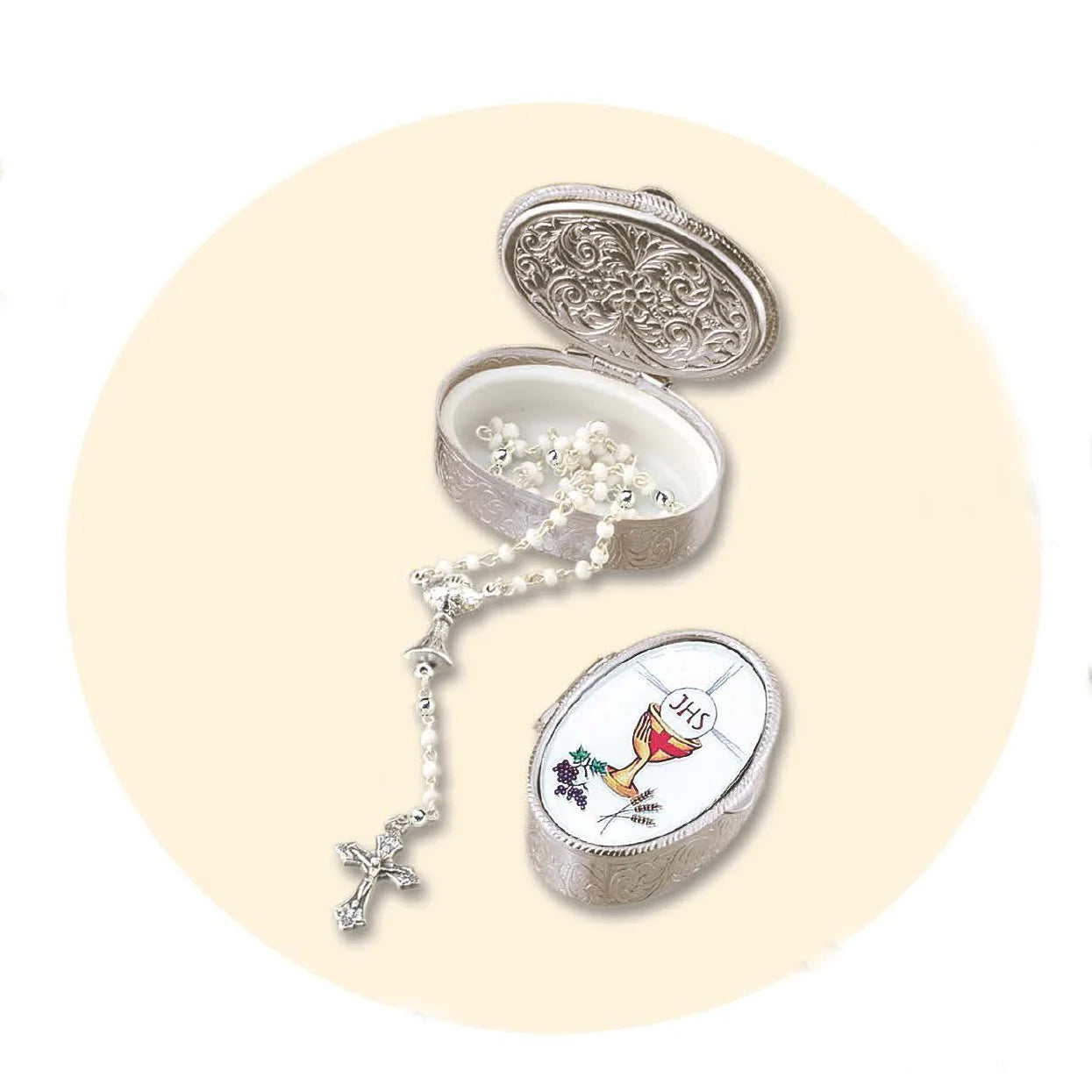 First Holy Communion Rosary Box With Communion Rosary.