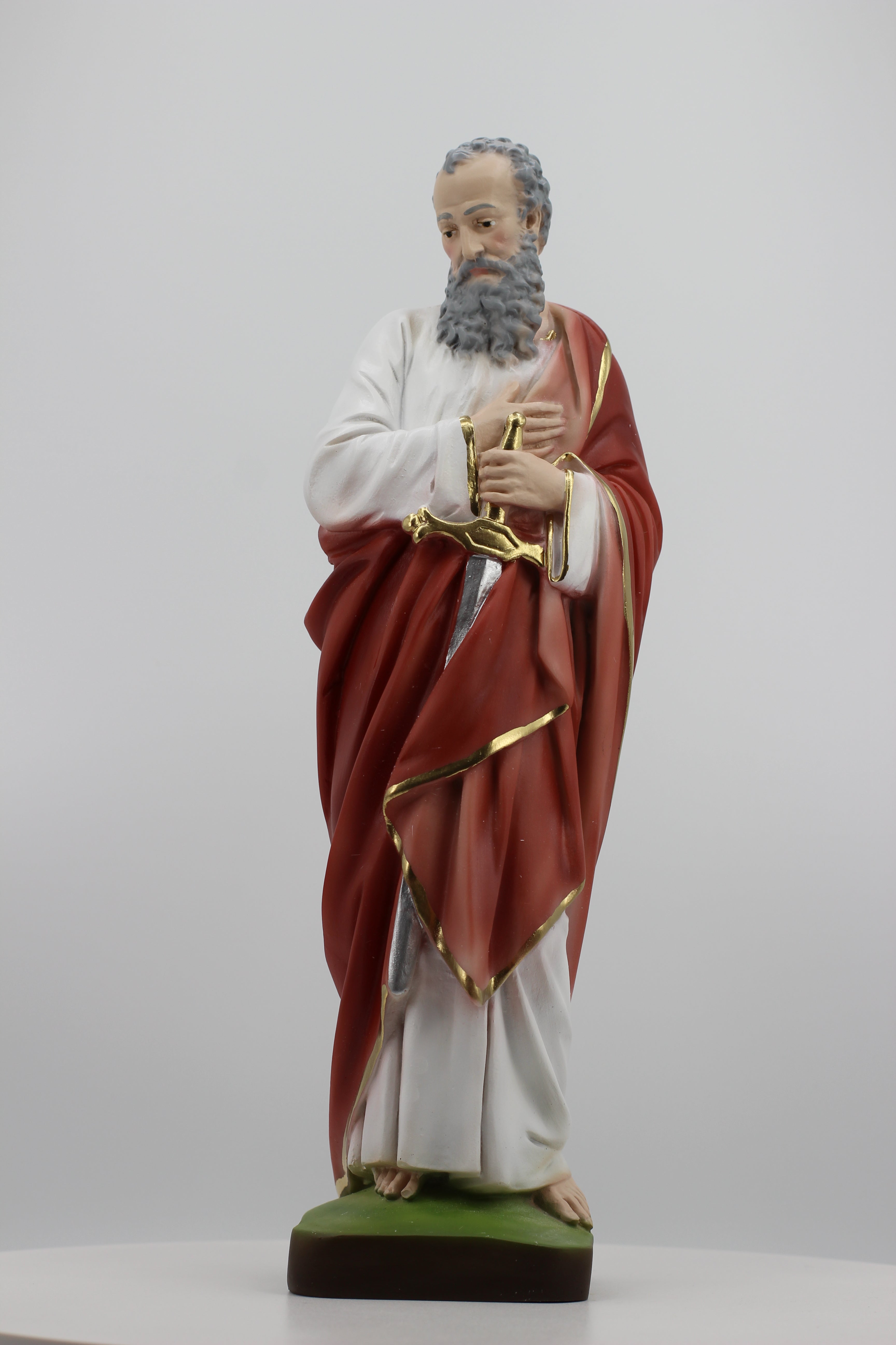 The Faith Gift  Shop Saint Paul  statue - Hand Painted in Italy - Our Tuscany Collection -Estatua de San Pablo