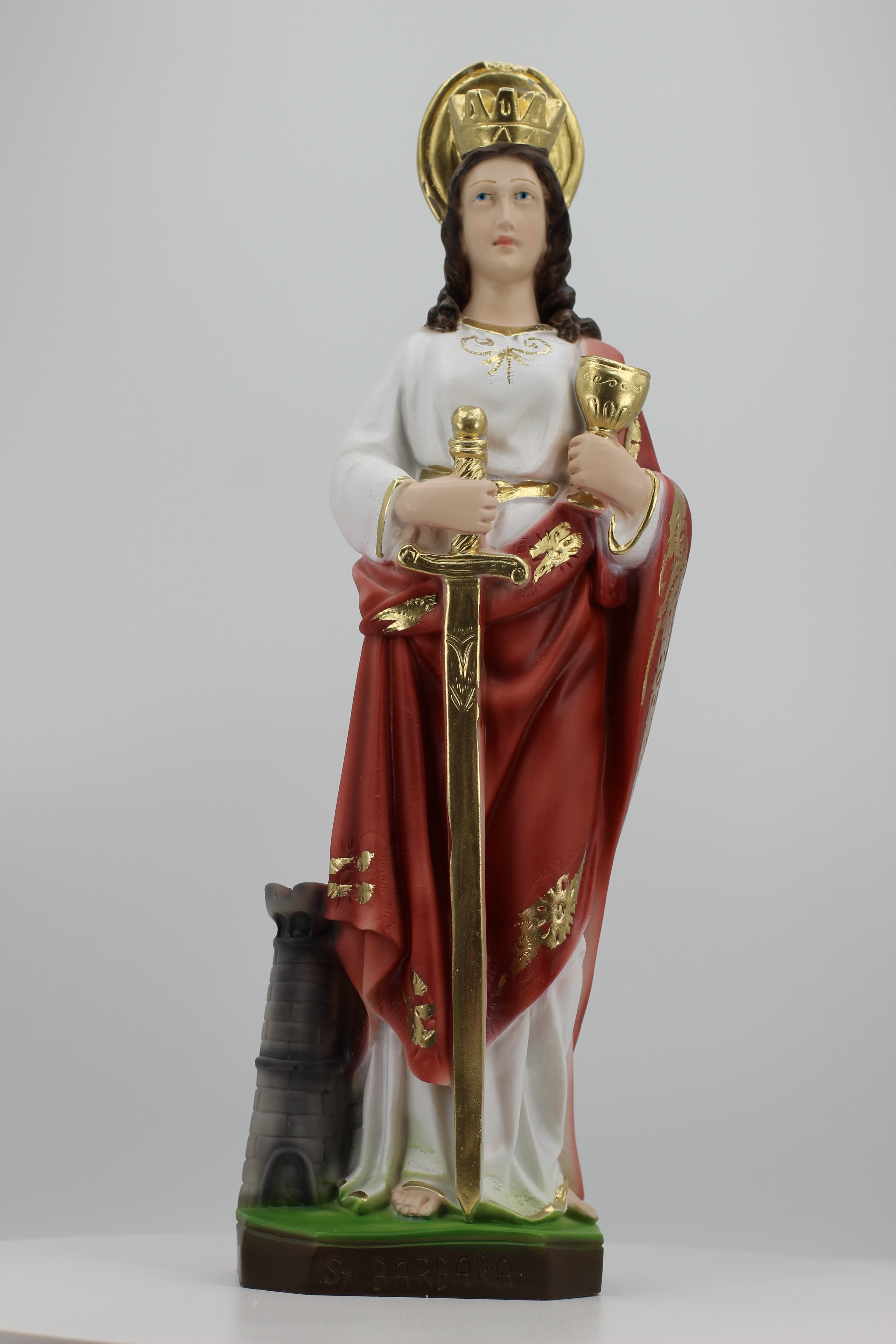 The Faith Gift Shop Santa Barbara statue - Hand Painted in Italy - Our Tuscany Collection