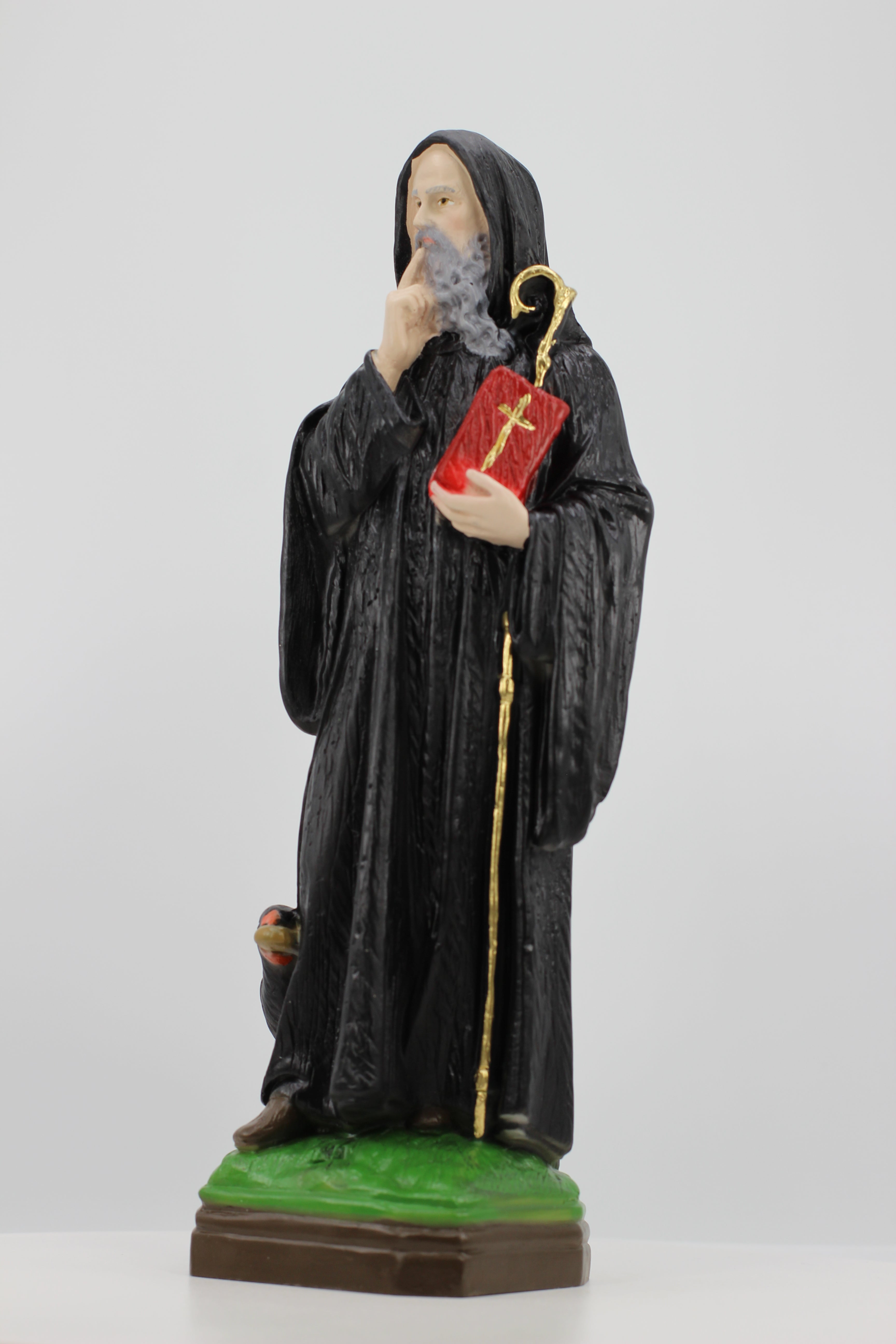 The Faith Gift Shop Saint Benedict statue - Hand Painted in Italy - Ou