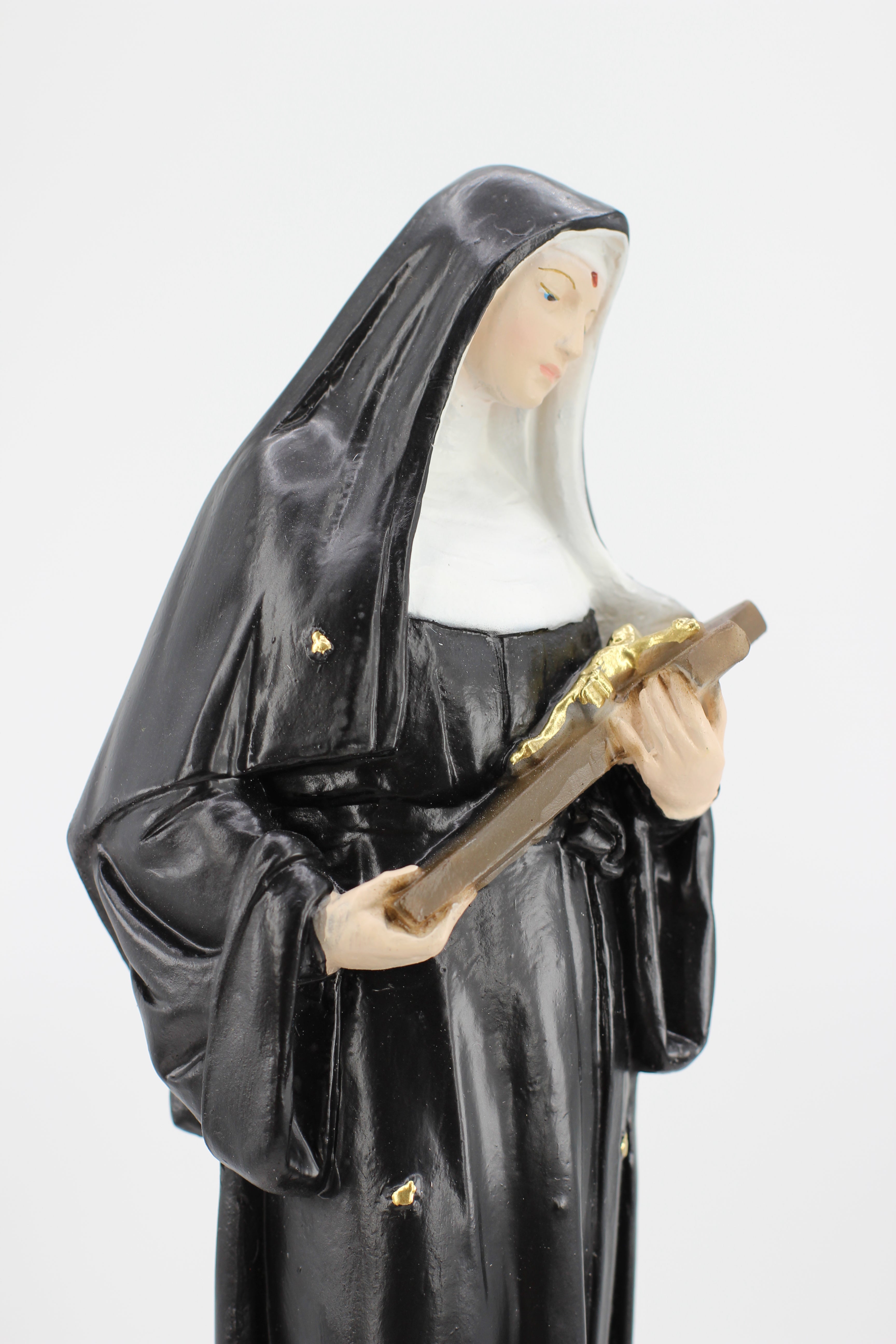 The Faith Gift Shop Saint Rita of Cascia  statue - Hand Painted in Italy - Our Tuscany Collection -Estatua de Santa Rita