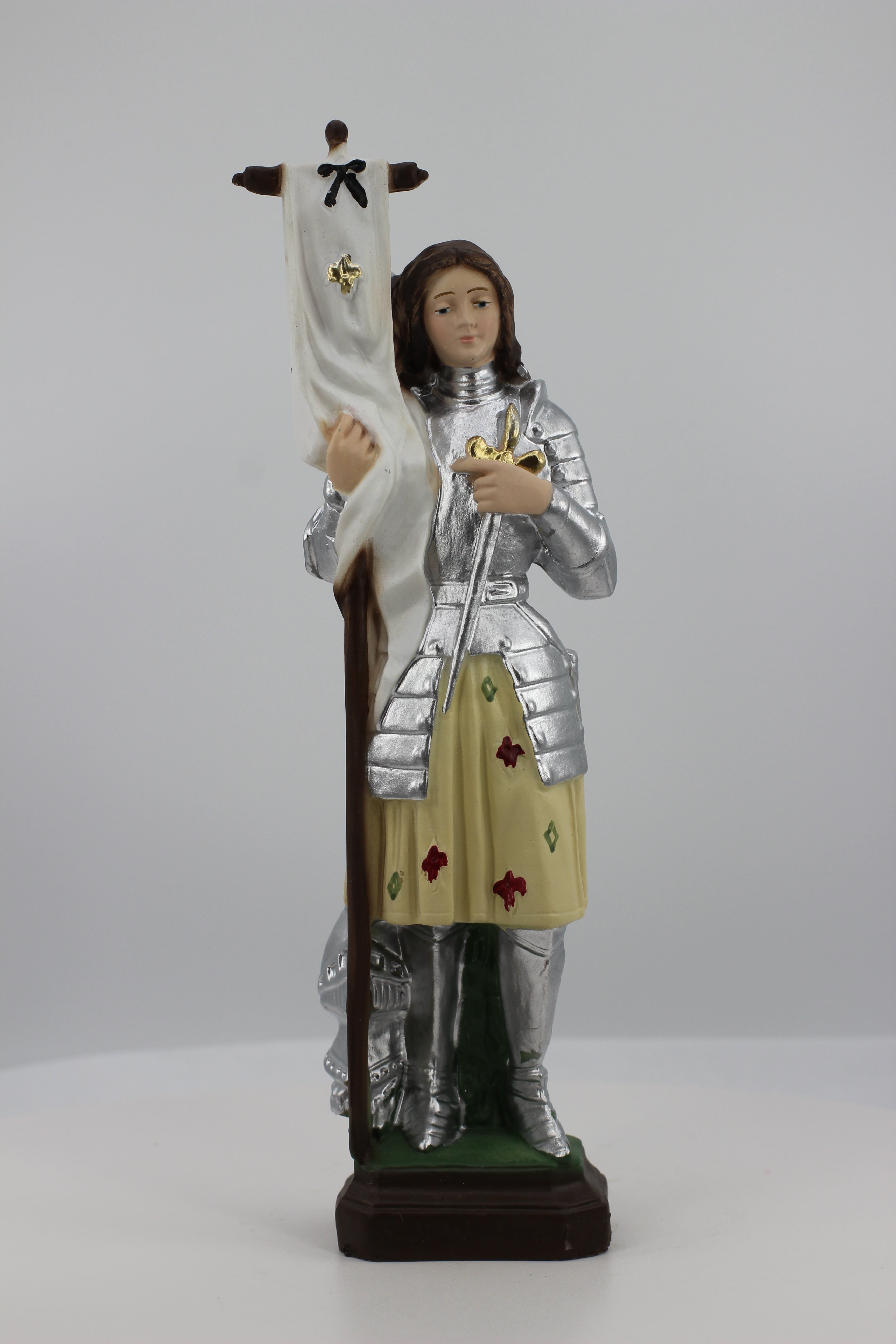 The Faith Gift Shop Saint Joan the Arc statue - Hand Painted in Italy - Our  Tuscany Collection - Estatua de Santa Juana de Arco