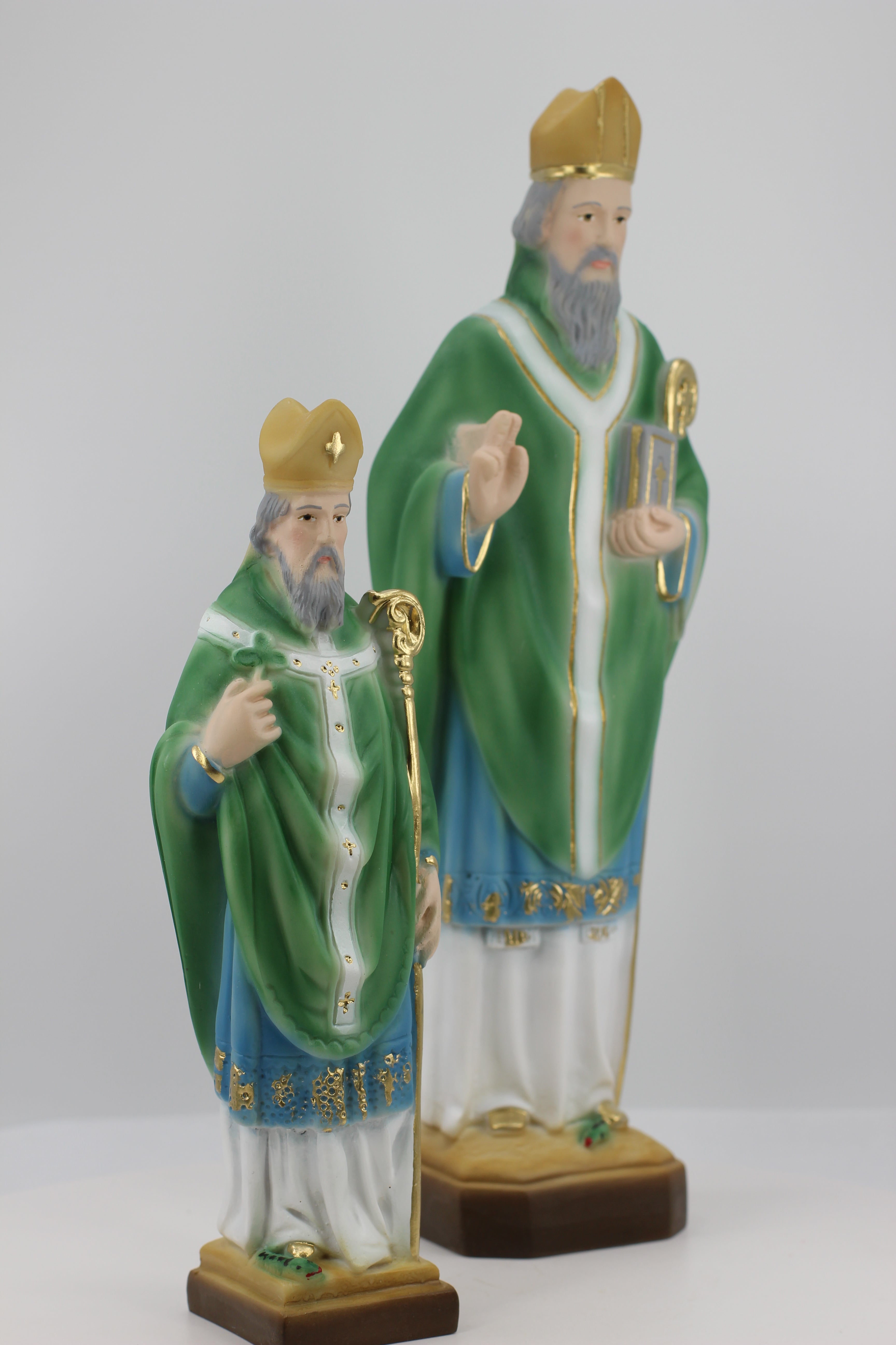 The Faith Gift  Shop Saint Patrick statue - Hand Painted in Italy - Our Tuscany Collection -Estatua de San Patricio