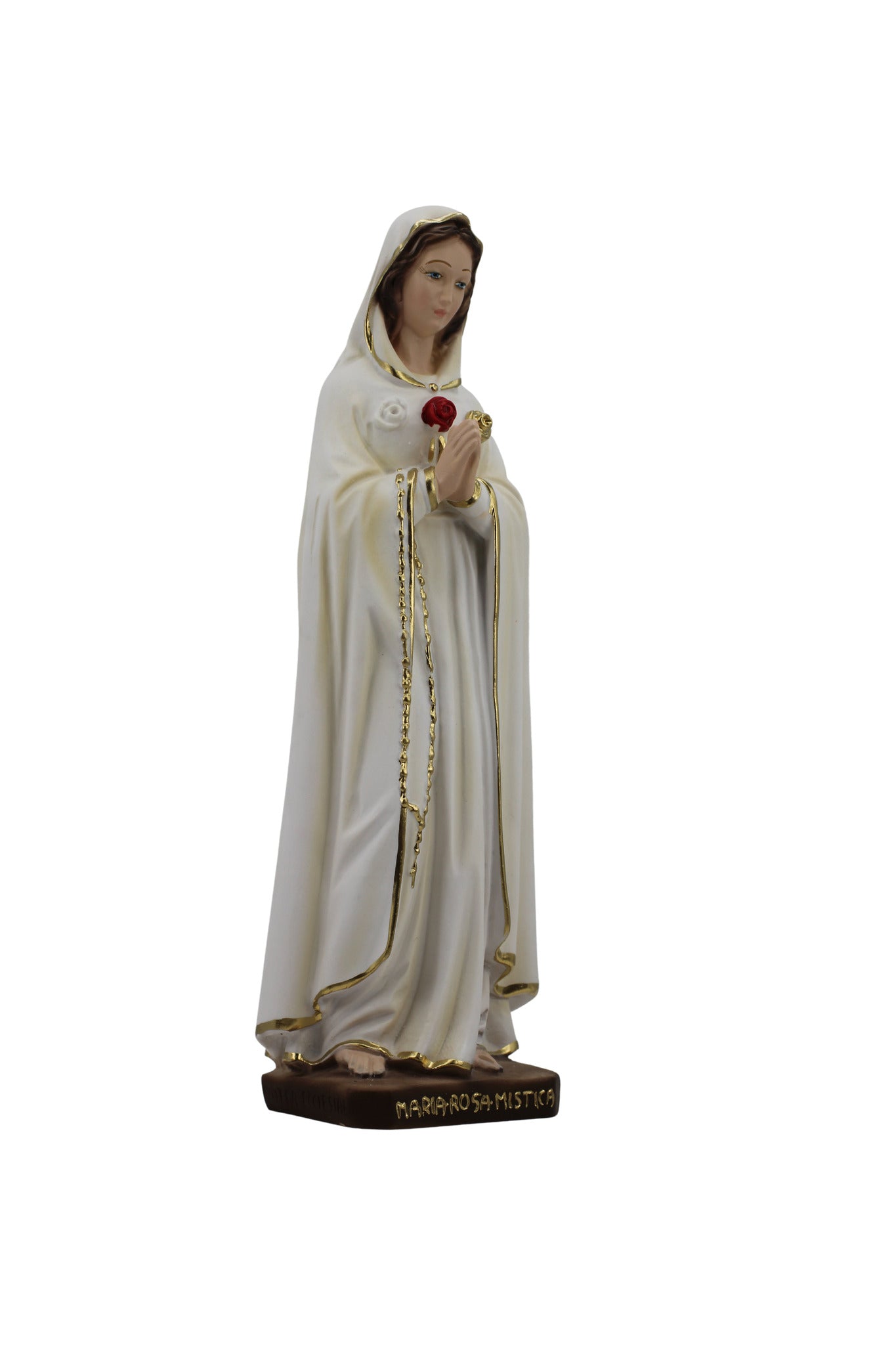 The Faith Gift Shop Mystic Rose Virgin Mary Hand Painted in Italy -  Our Tuscany Collection - Virgen Maria Rosa Mistica