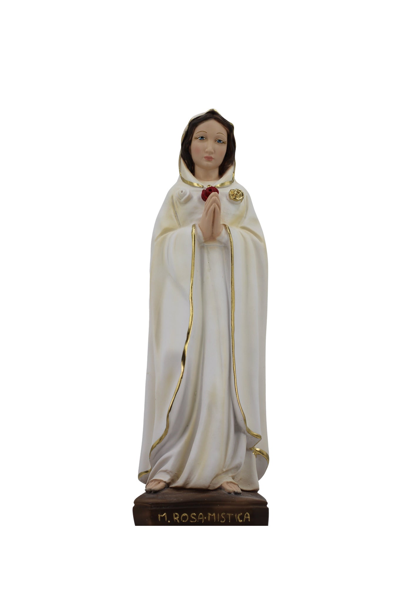 The Faith Gift Shop Mystic Rose Virgin Mary Hand Painted in Italy -  Our Tuscany Collection - Virgen Maria Rosa Mistica