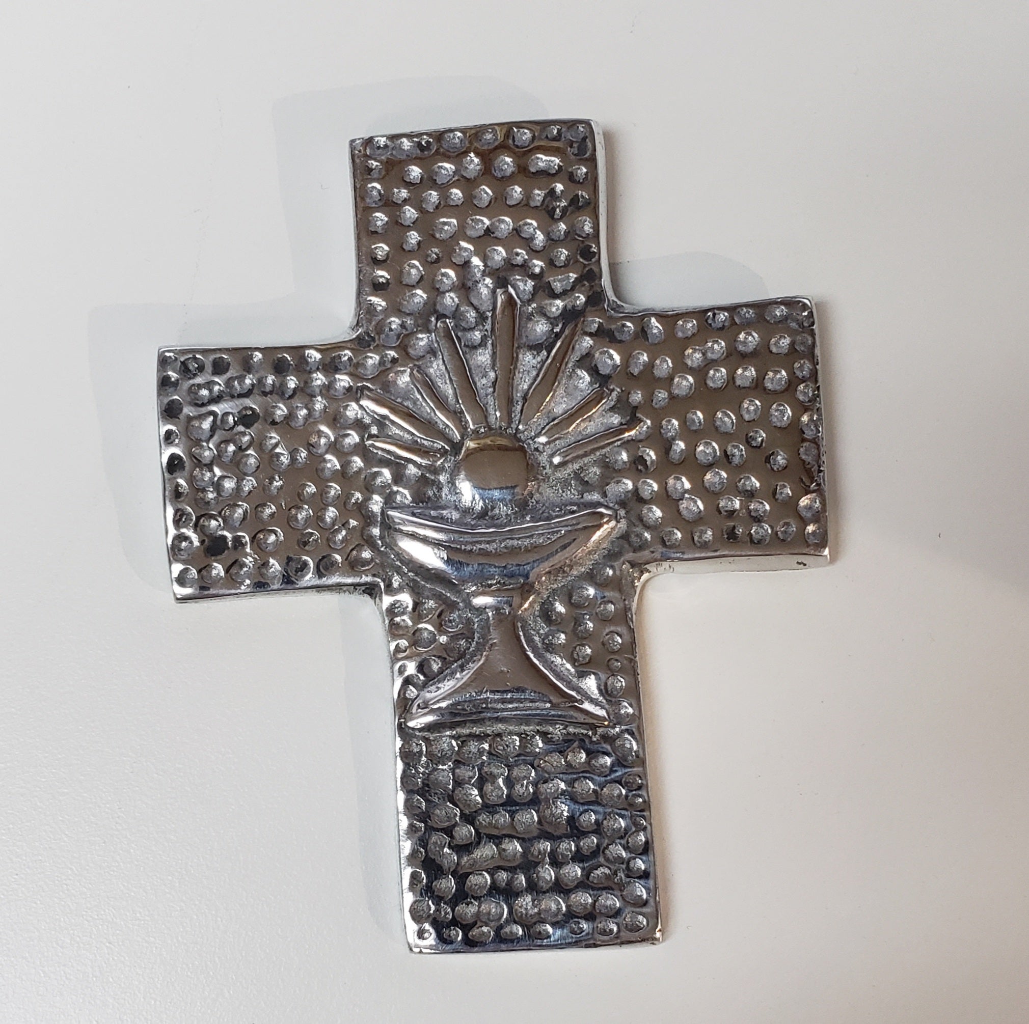 4" Pewter Communion Cross whit Chalice