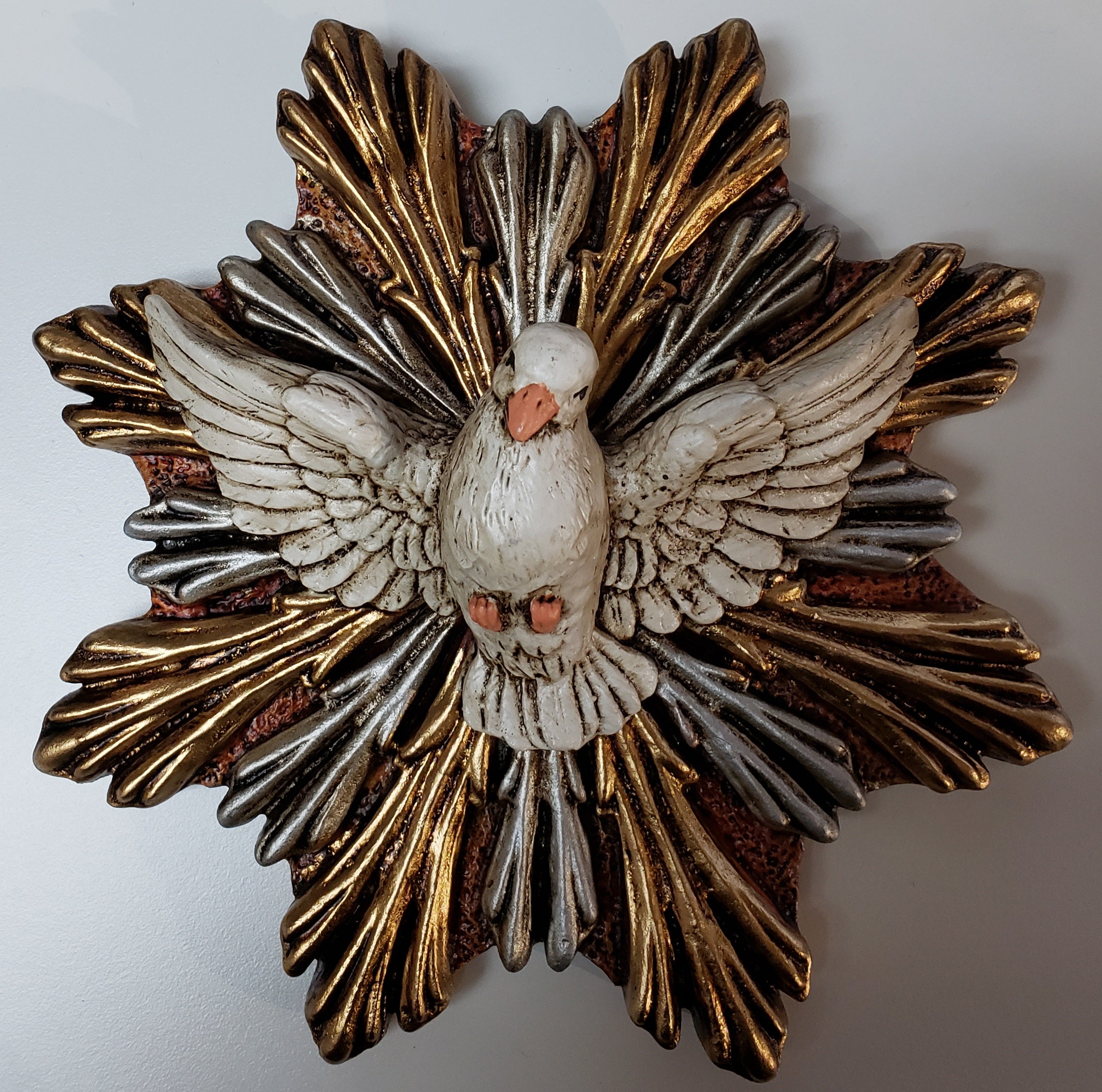 7" Holy Spirit Hand Painted Plaque