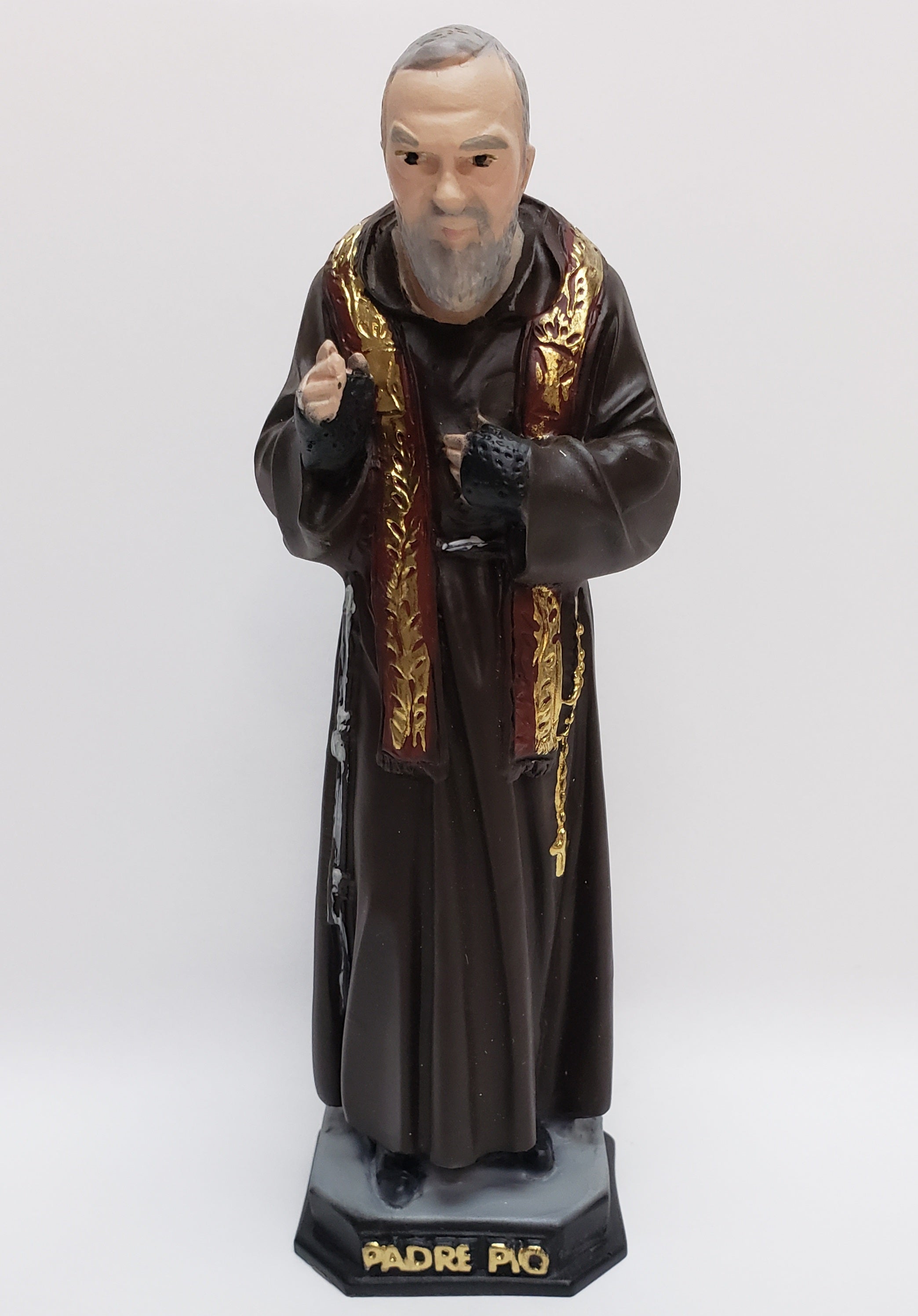 The Faith Gift Shop Saint Father Pio statue - Hand Painted in Italy - Our Tuscany Collection   / San  Padre Pio