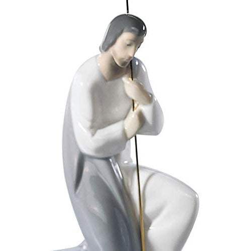LLADRÓ Saint Joseph Nativity Figurine-Iii. Porcelain Saint Joseph Figure.