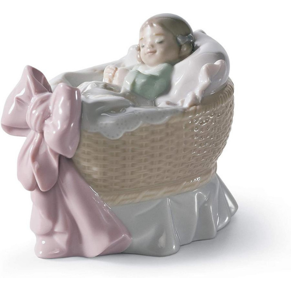 LLADRÓ A New Treasure Girl Figurine. Porcelain Baby Figure.