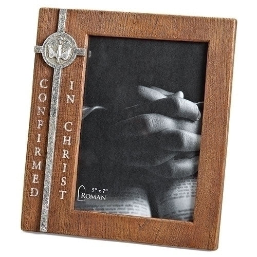 Confirmed in Christ Wood Finish 5 x 7 Photo Confirmation Picture Frame