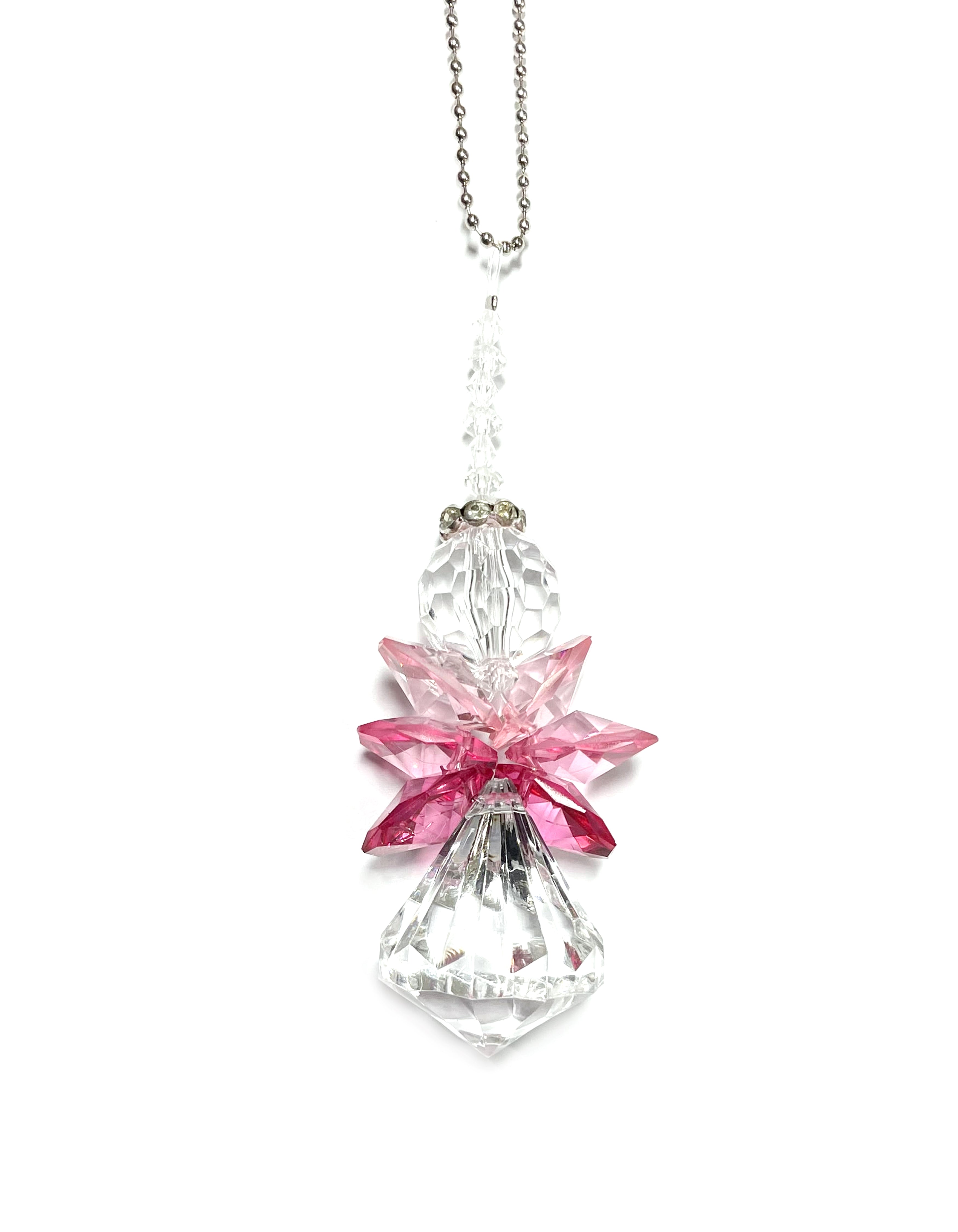 Hanging crystal angel, this is a special accessory to accompany you in your car made in a variety of colors