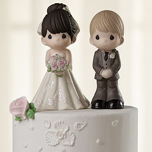 Precious Moments Bisque Porcelain Wedding Figurine and Cake Topper