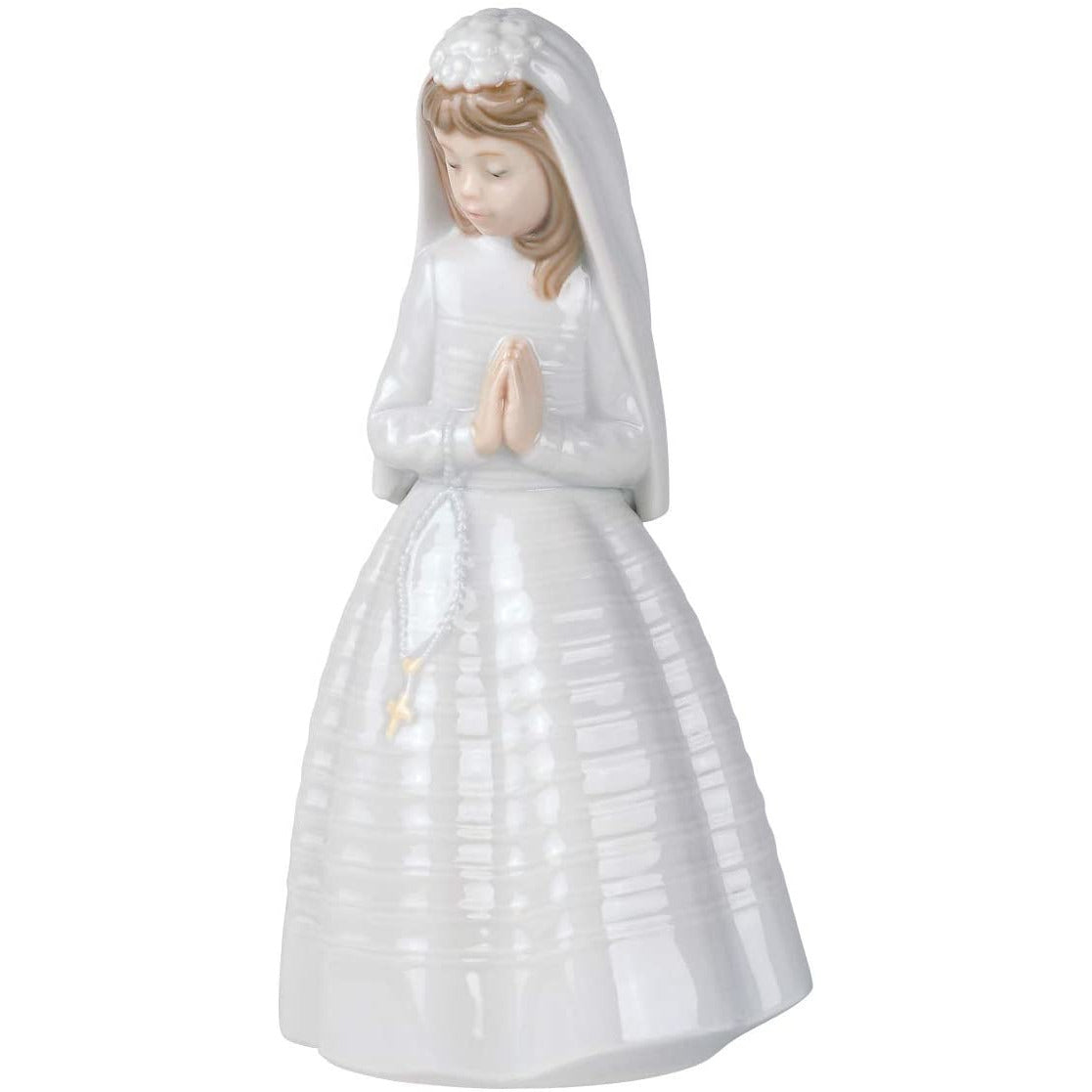 NAO Girl Praying. Porcelain Communion Figure.