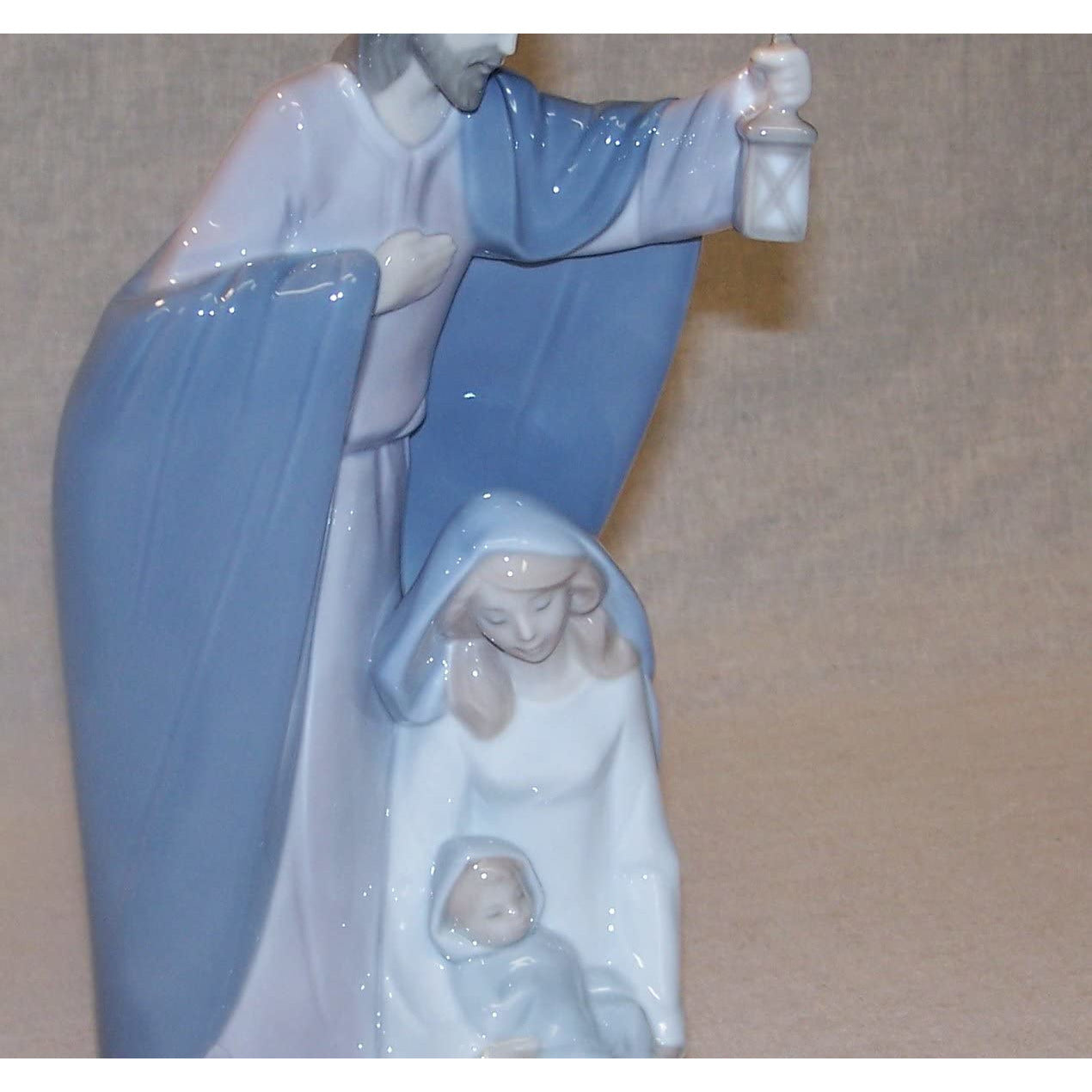 Nao by Lladro Collectible Porcelain Figurine: THE NATIVITY OF JESUS - 9 1/2" tall - Joseph, Mary, and baby Jesus...