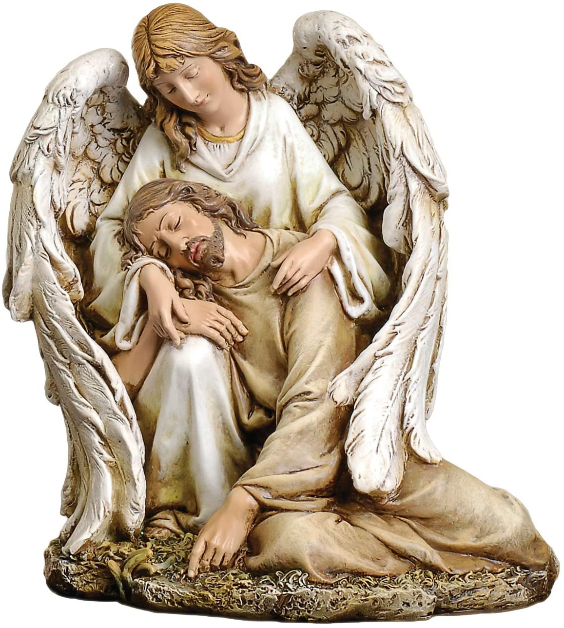 Joseph's Studio by Roman - Angel with Fallen Christ Figure on Base
