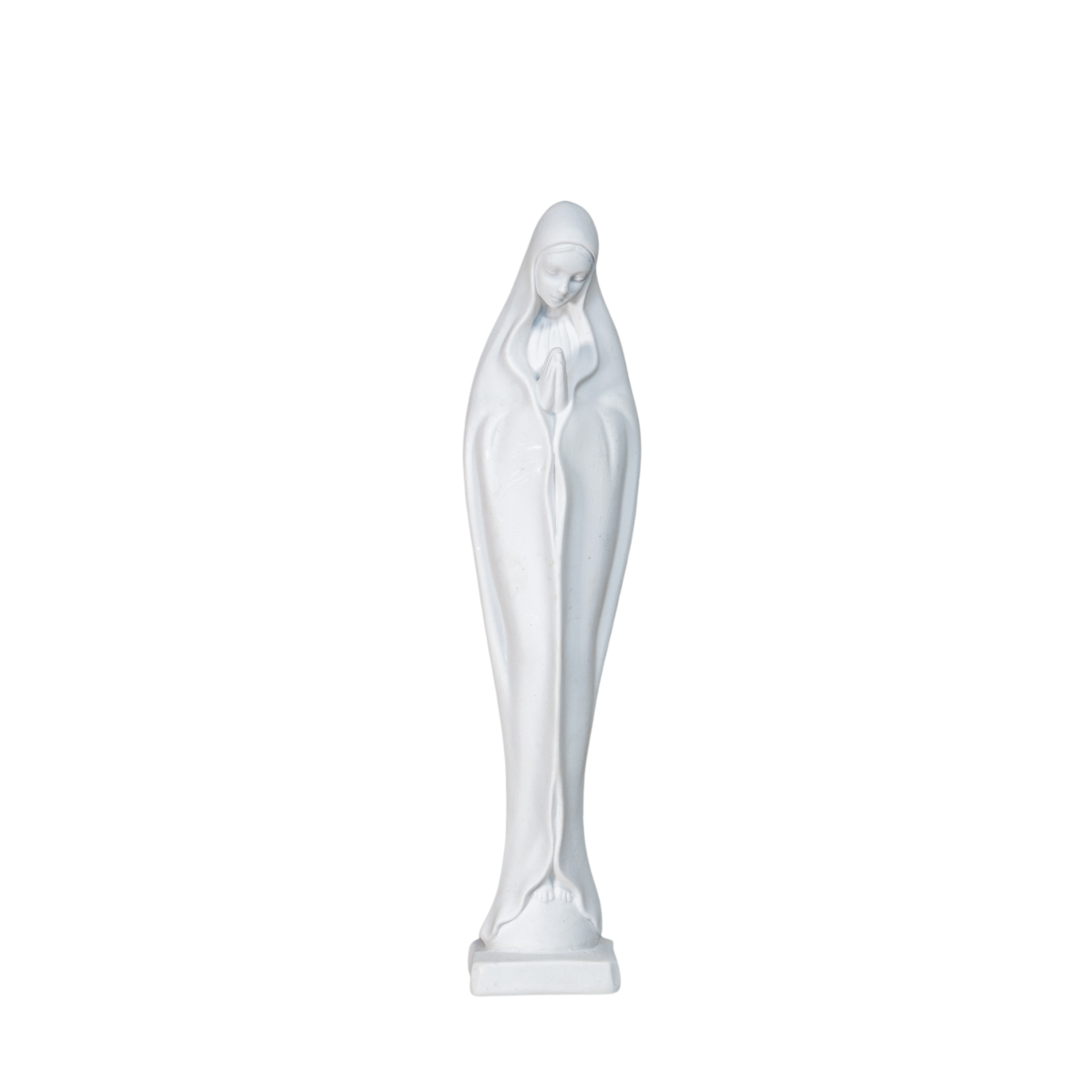 La Madonna in Prayer all White Statue by The Faith Gift Shop