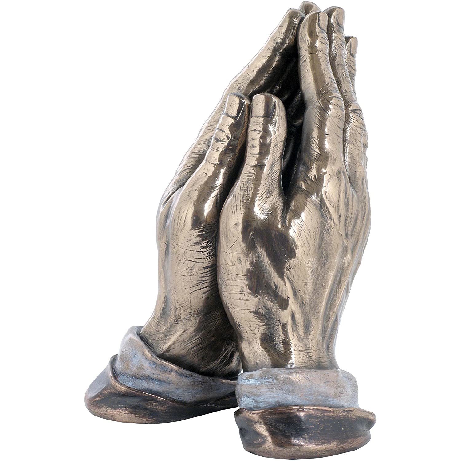 7.75 Inch Praying Hands Cold Cast Bronze Material Figurine