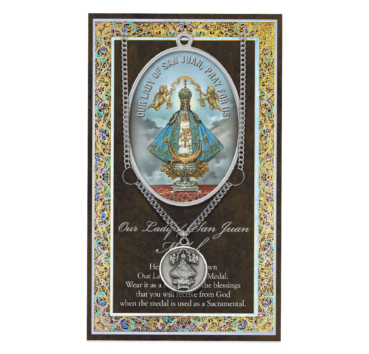San Juan Biography Folder and Patron Saint Medal