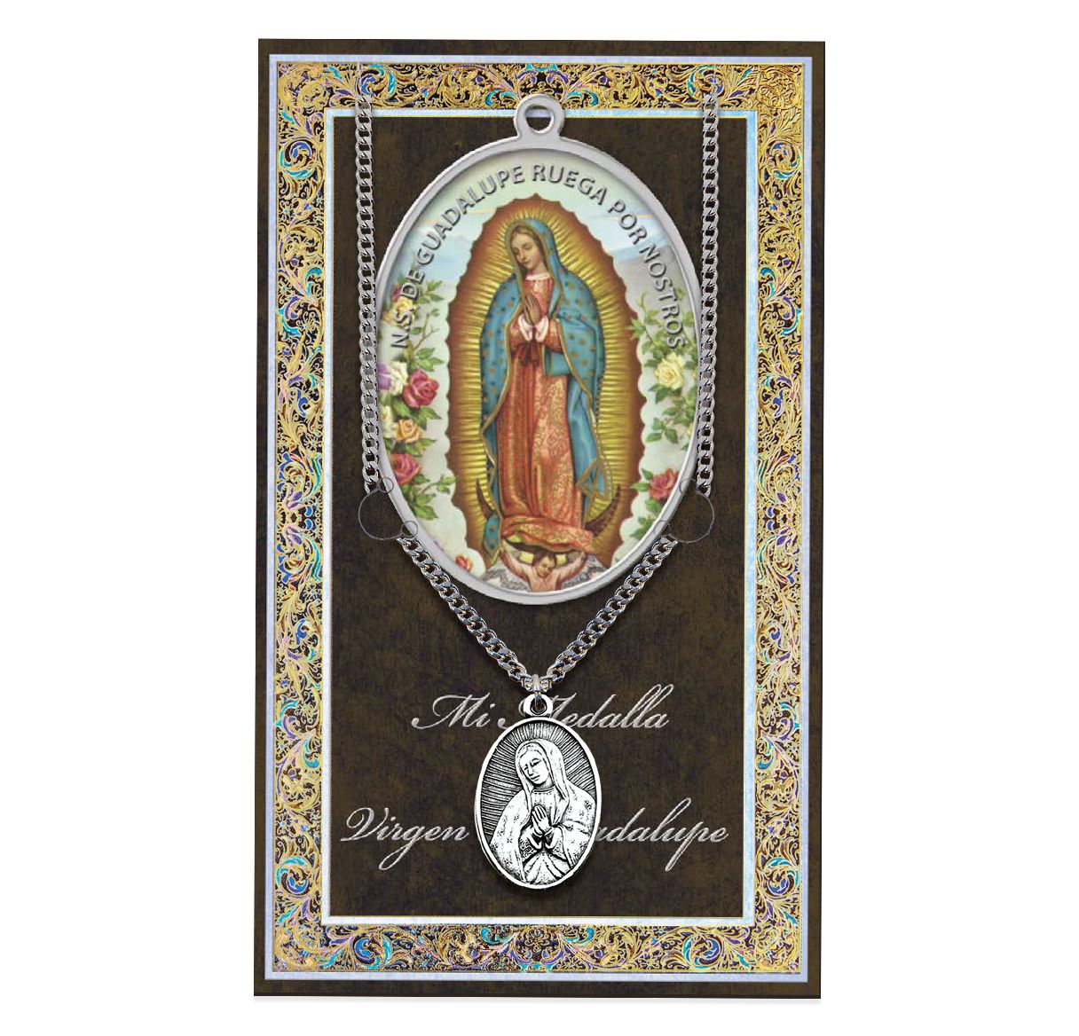 OL Guadalupe Spanish picture folder and chain