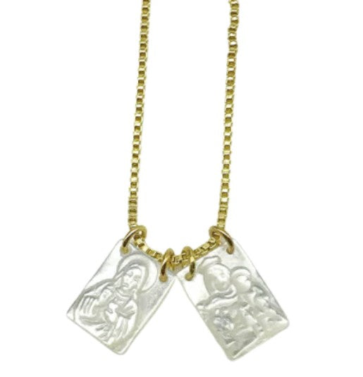 Mother of Pearl Scapular Necklace