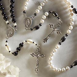 Pearl Rosary - White