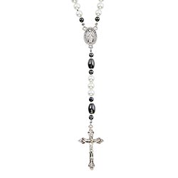 Pearl Rosary - White