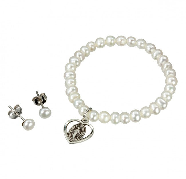Freshwater Pearl Bracelet and Earring Set
