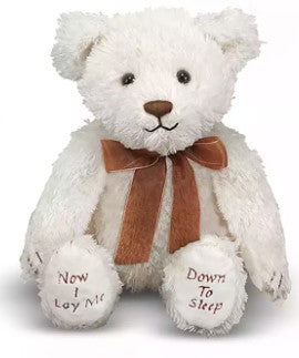 Plush Toy Bear- Now Lay me down to Sleep