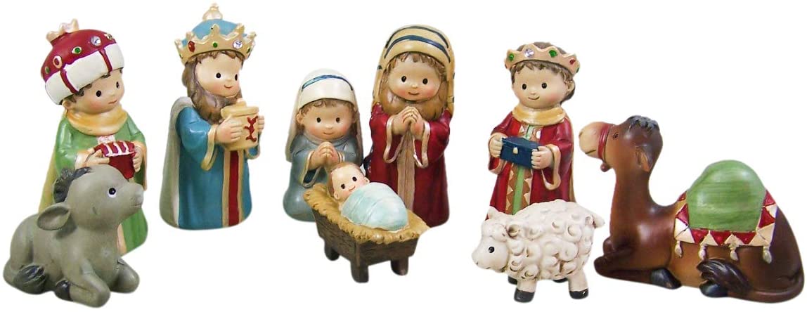 Children's Christmas Pageant Nativity Scene, 9 Piece Set