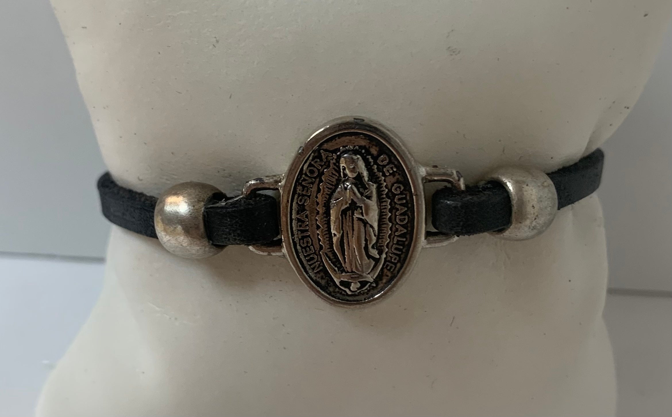 Vintage Virgen of Guadalupe bracelet handmade jewelry by Graciela's Collection