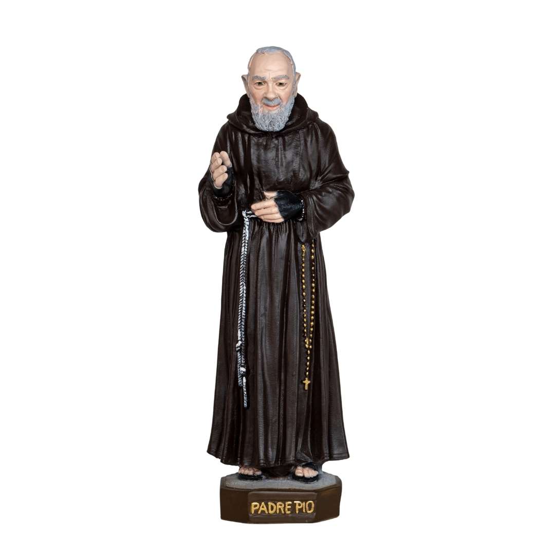 The Faith Gift Shop Saint Father Pio statue - Hand Painted in Italy - Our Tuscany Collection   / San  Padre Pio