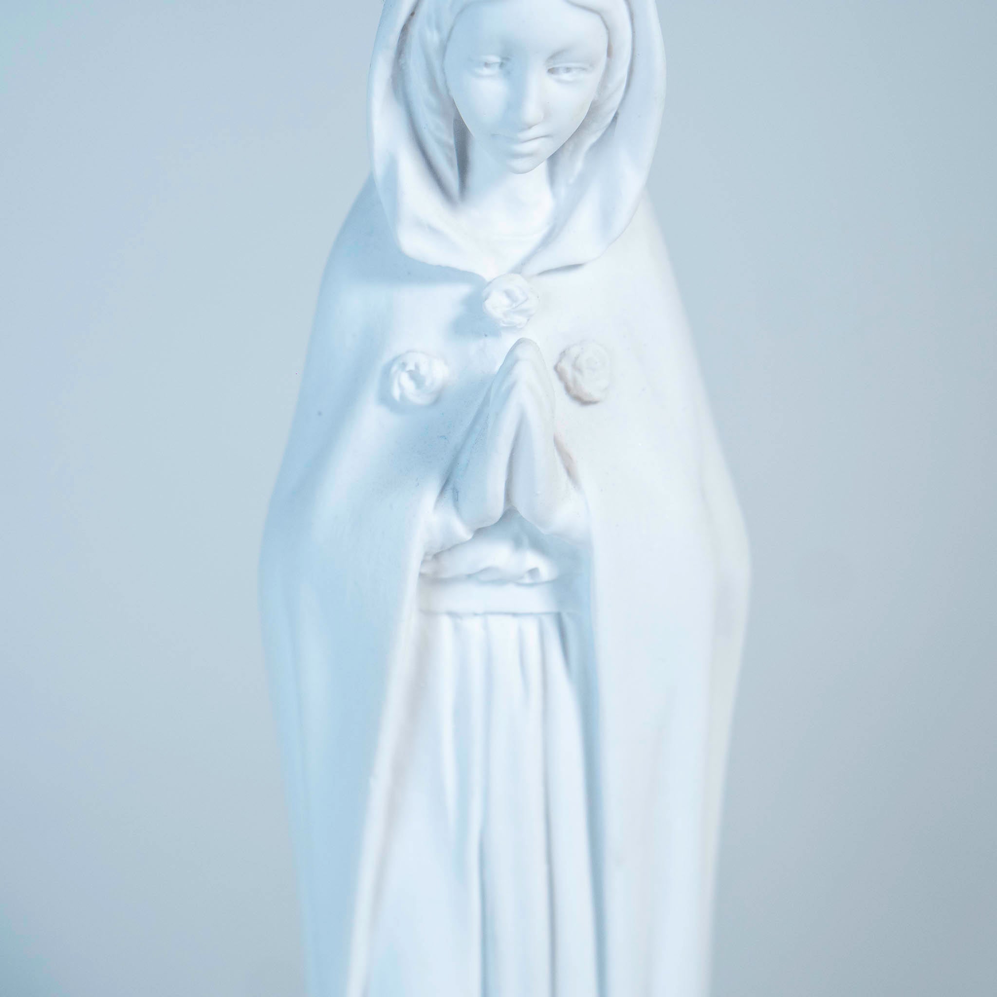 The Faith Gift Shop  Mystic Rose Virgin Mary all White Statue- Hand Painted in Italy - Our Tuscany Collection -   Maria Rosa Mistica Blanca