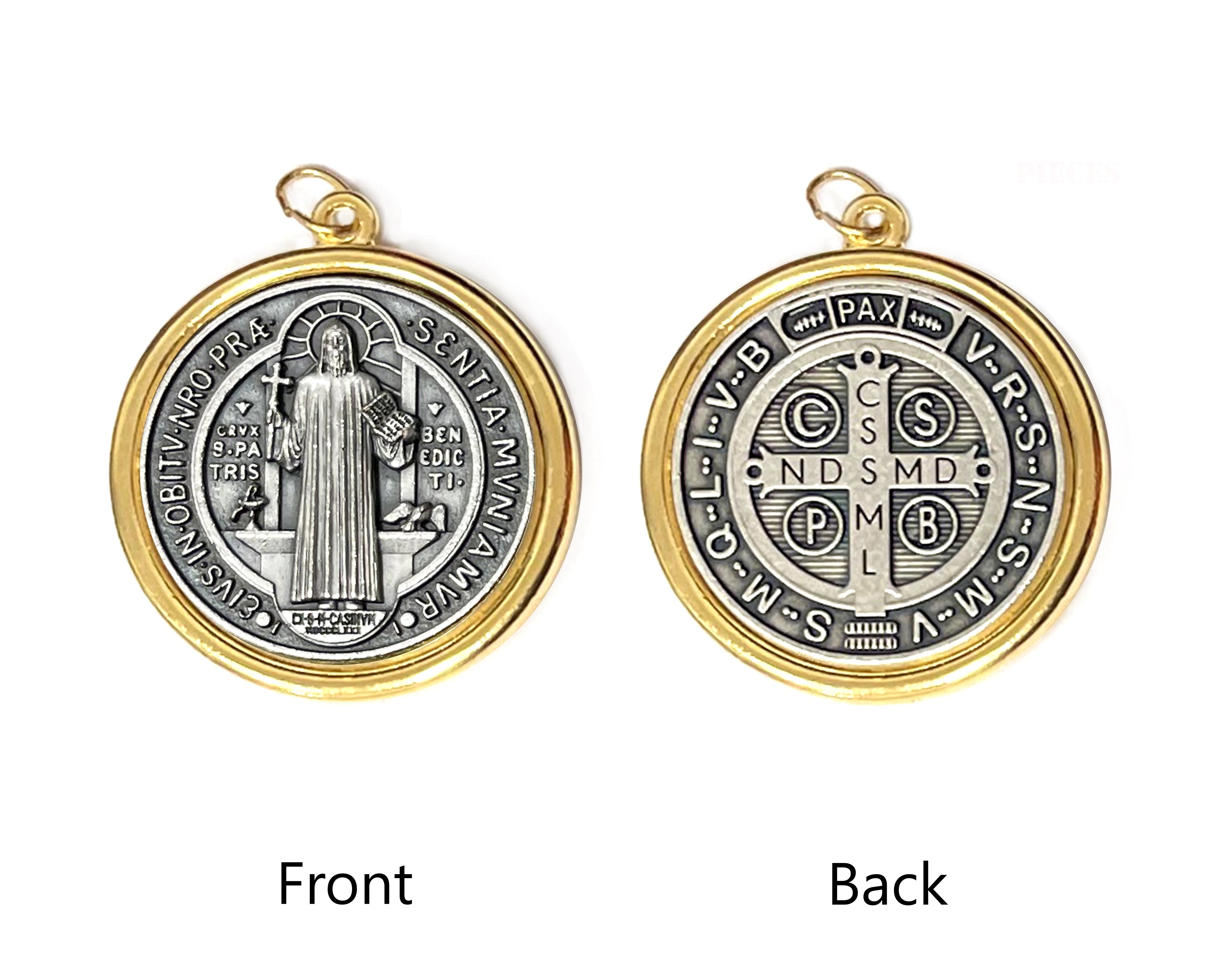 Gold and Silver Saint Benedict Medals