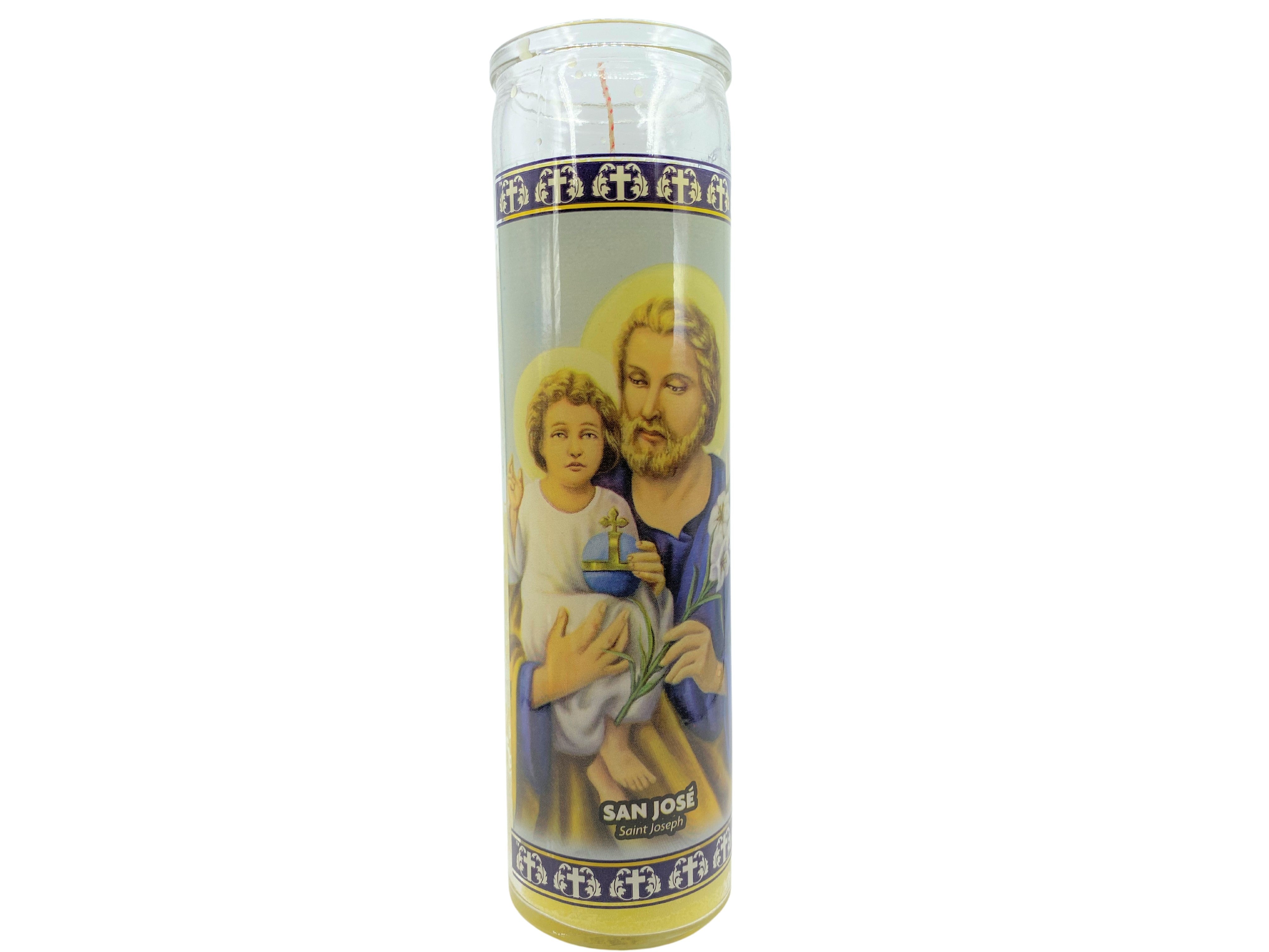 Set of 3 Candles of Saint Joseph / Set of 3 Velas de San Jose