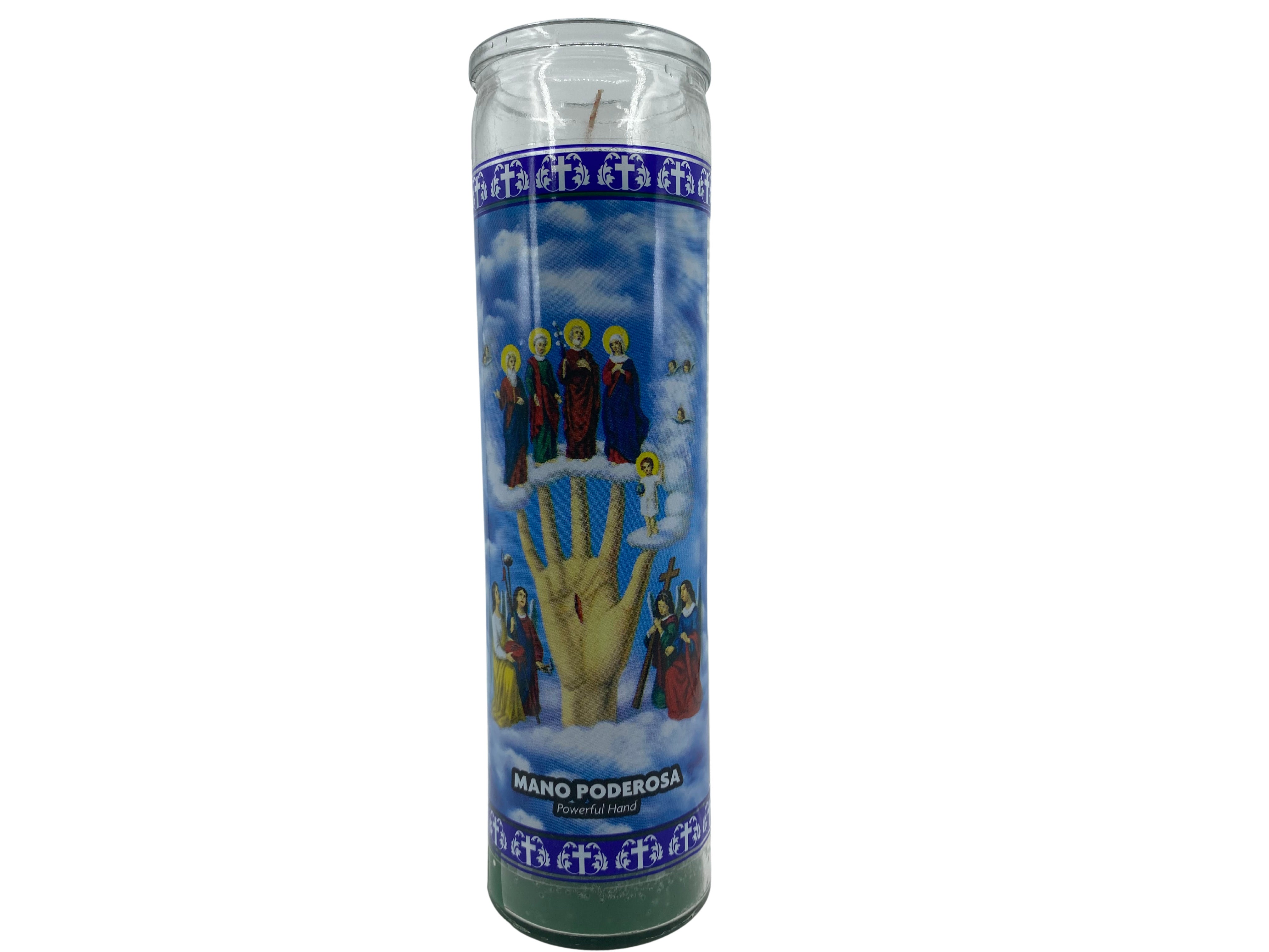 Set of 3 Candles of Powerful hand of God /Set de 3 Velas De La Mano Poderosa