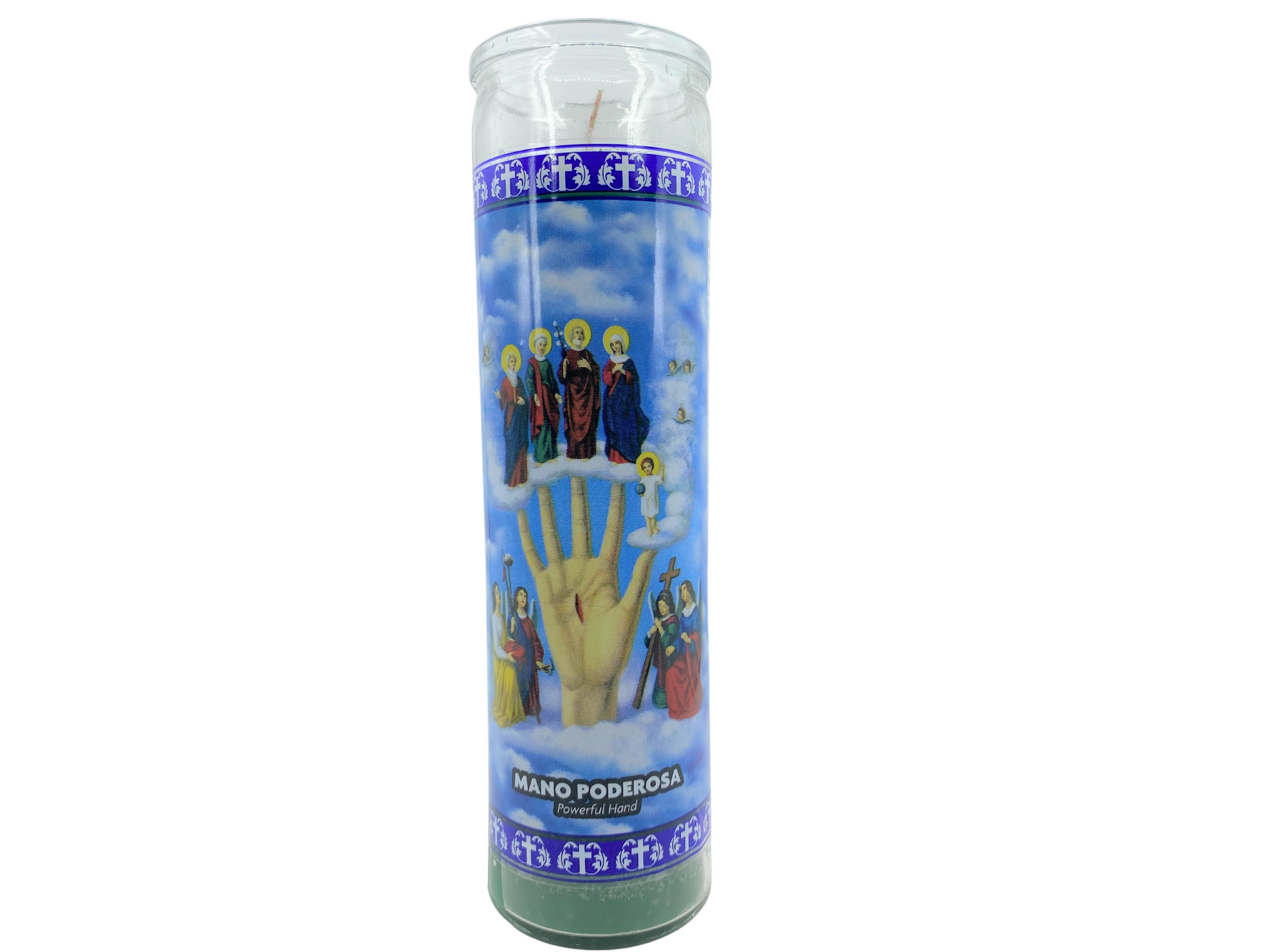 Set of 3 Candles of Powerful hand of God /Set de 3 Velas De La Mano Poderosa