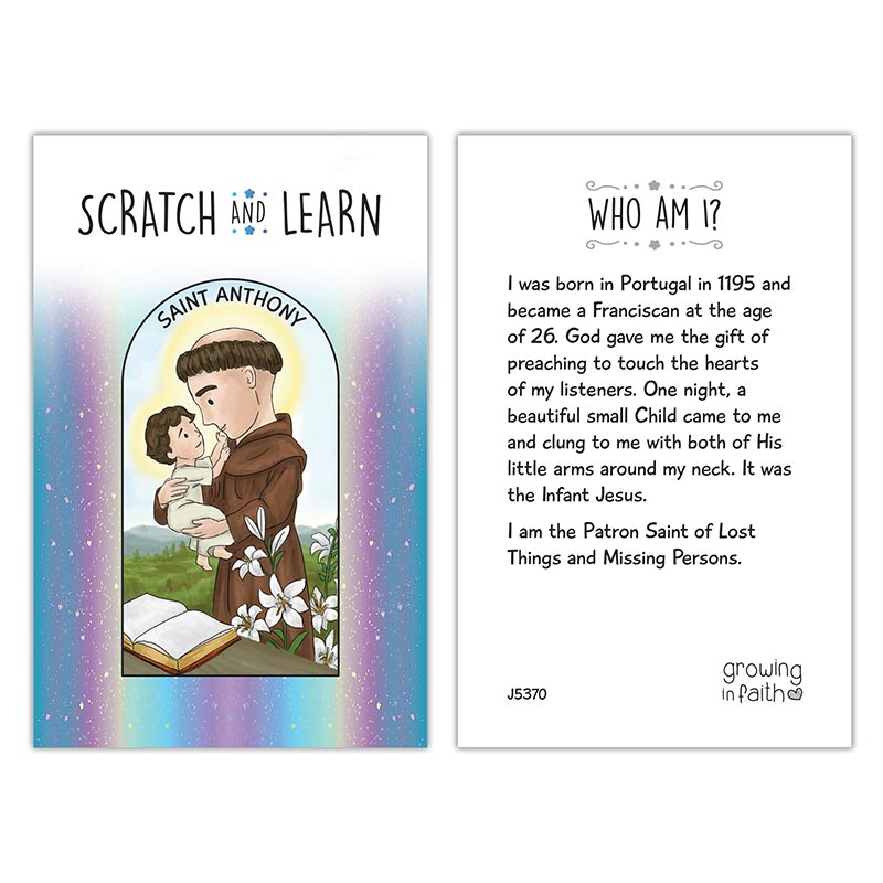 Scratch & Learn Card - Saints For Boys And Girls