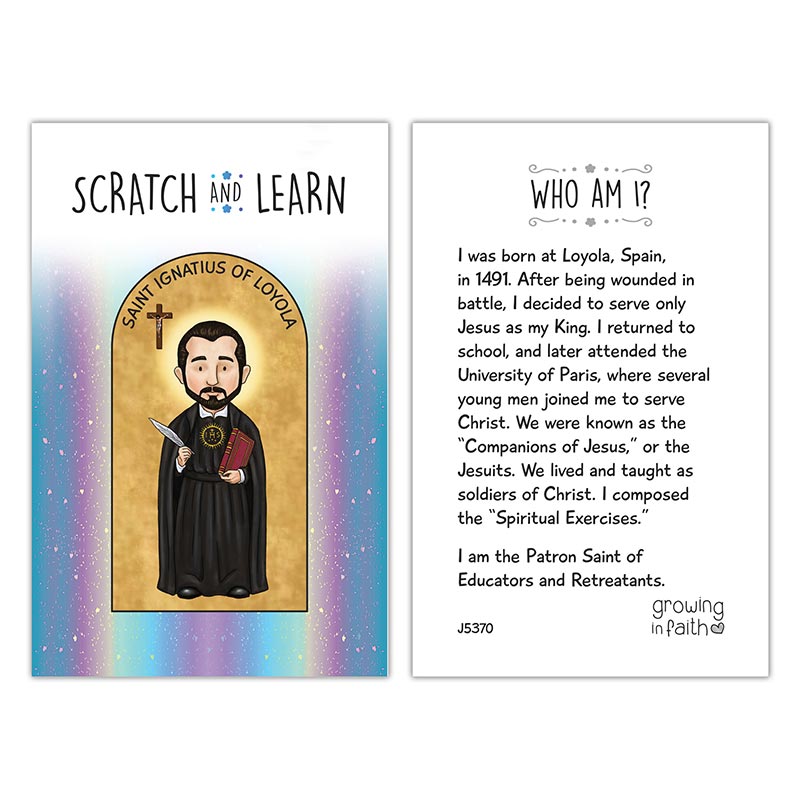 Scratch & Learn Card - Saints For Boys