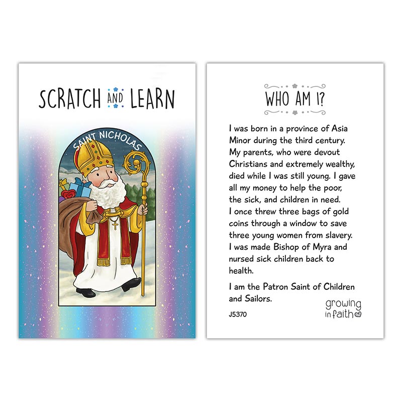 Scratch & Learn Card - Saints For Boys