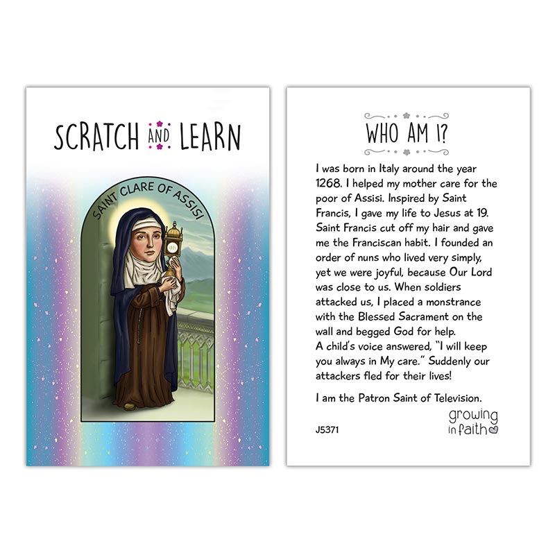 Scratch & Learn Card - Saints For Girls