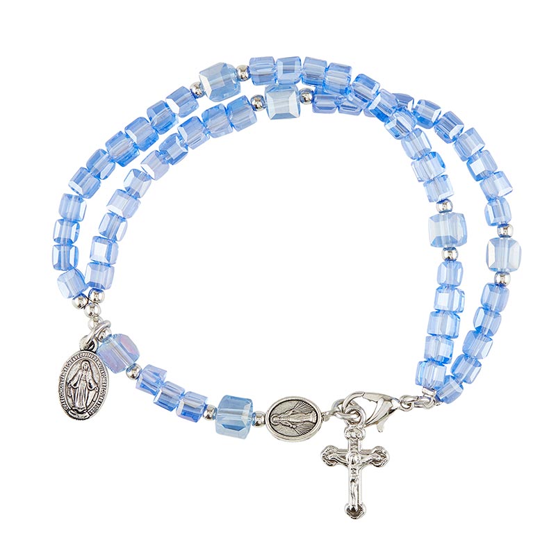 Miraculous Rhinestone Rosary Bracelet
