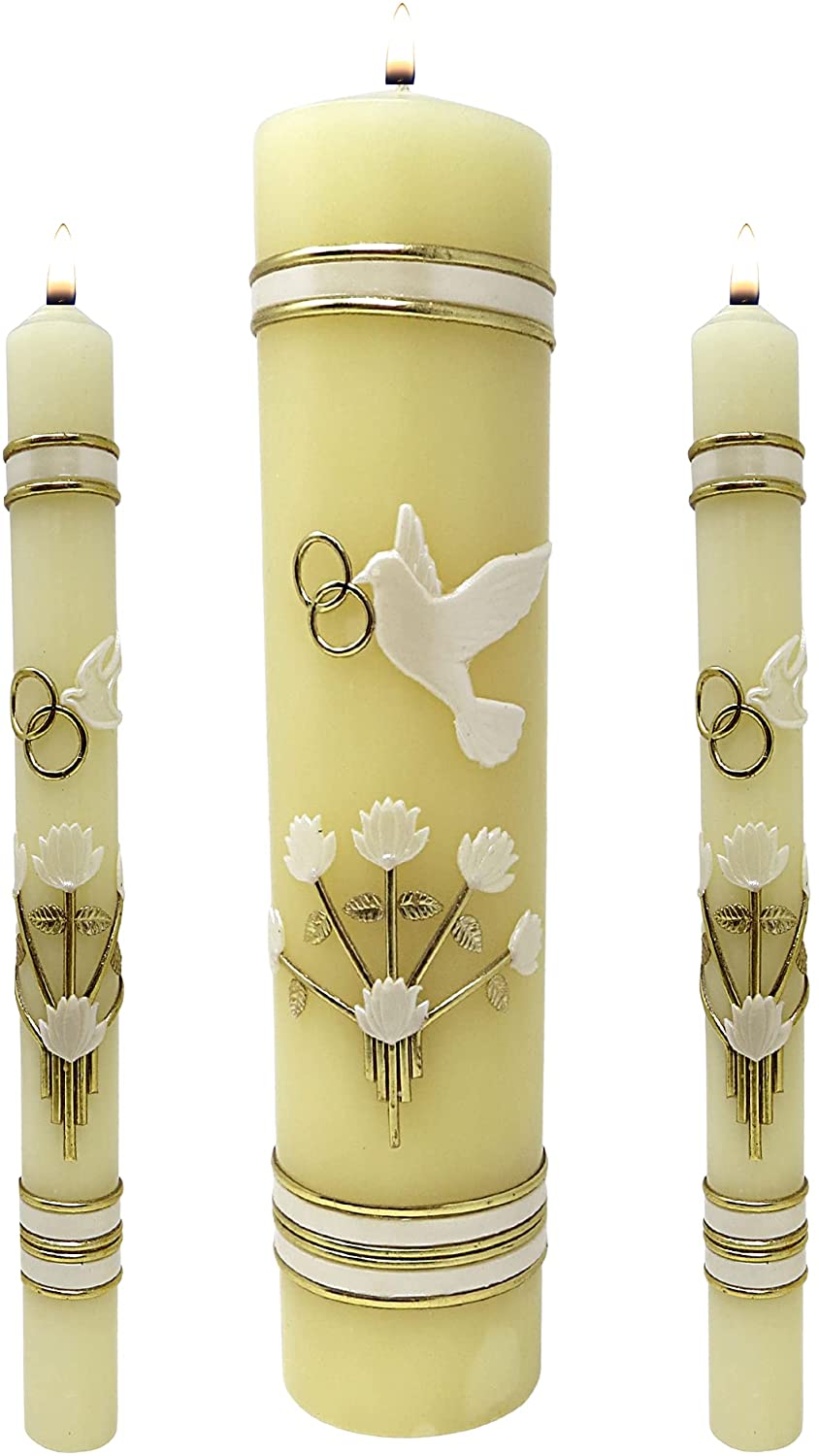 Dove & Ring Wedding Candle