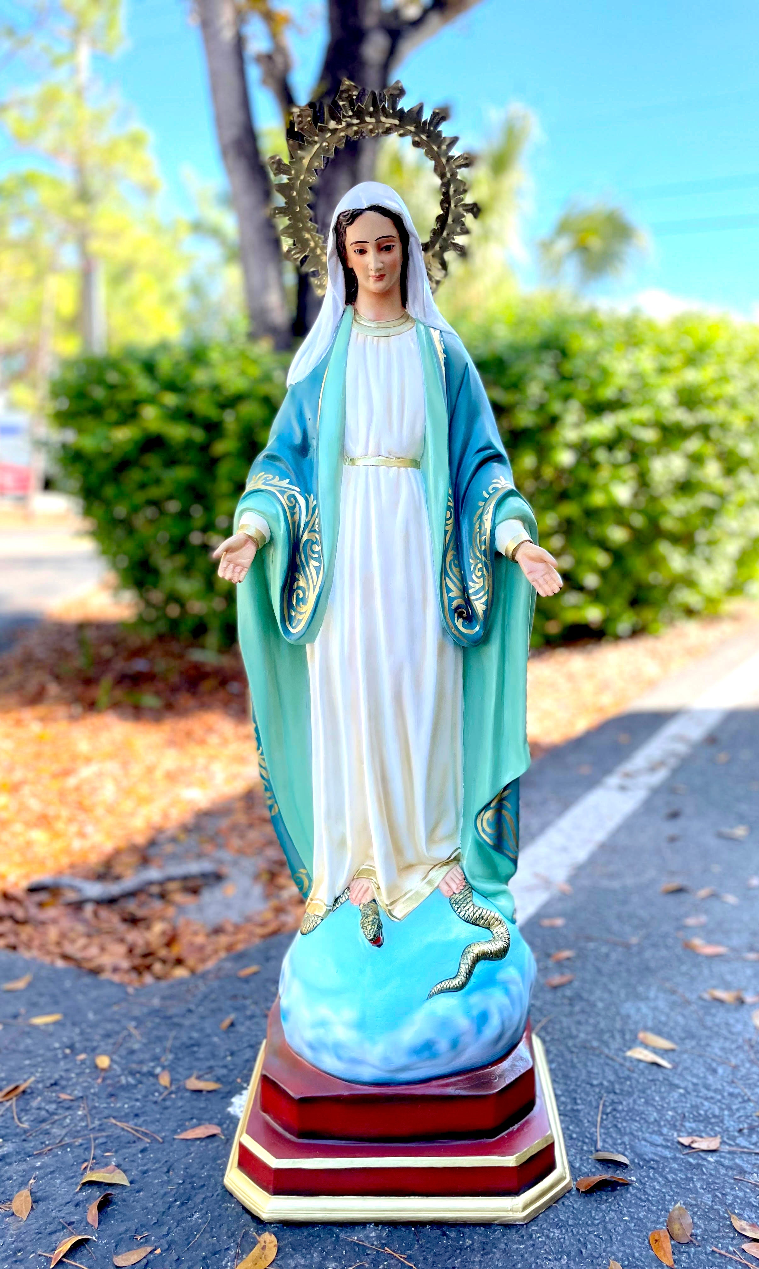 39" Our Lady of Grace Indoor and Outdoor Statue / Imagen de la Virgen Milagrosa de 39" para Interiores y Extreriores