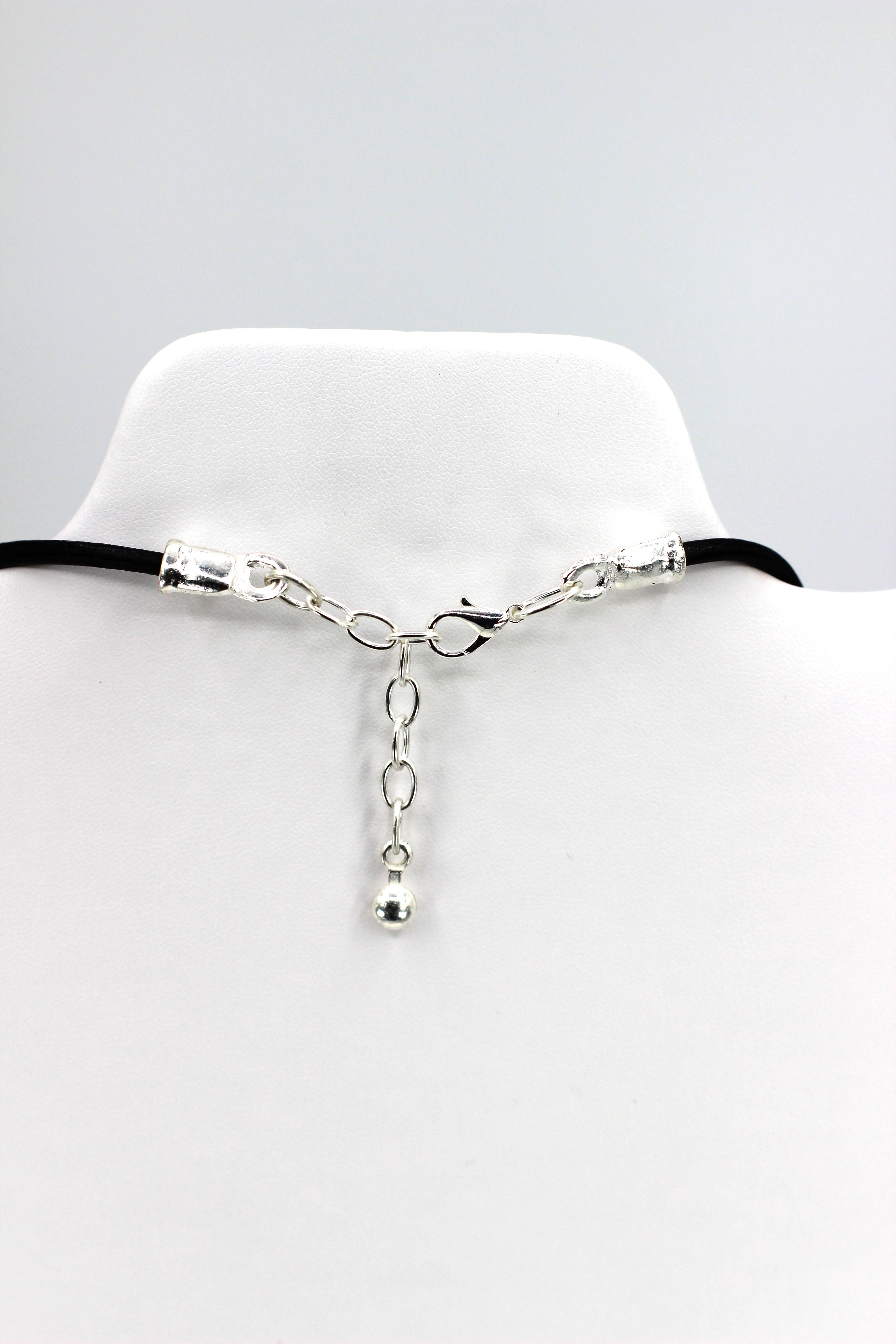 Holy Spirit Cross Necklace Handmade Jewelry with Genuine Leather Strap by Graciela's Collection